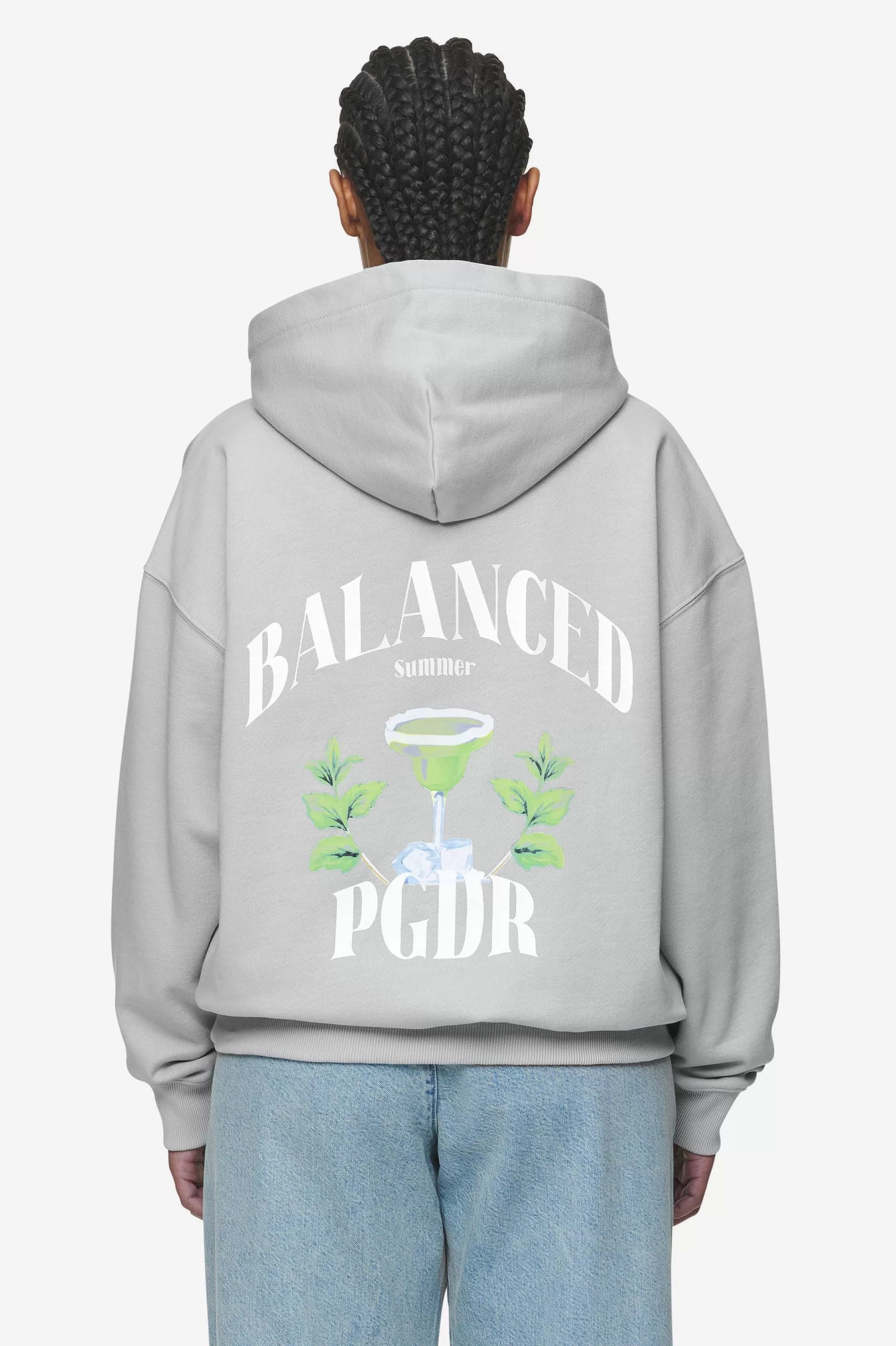 Clearance Pegador Lucia Oversized Hoodie Washed Sky Grey