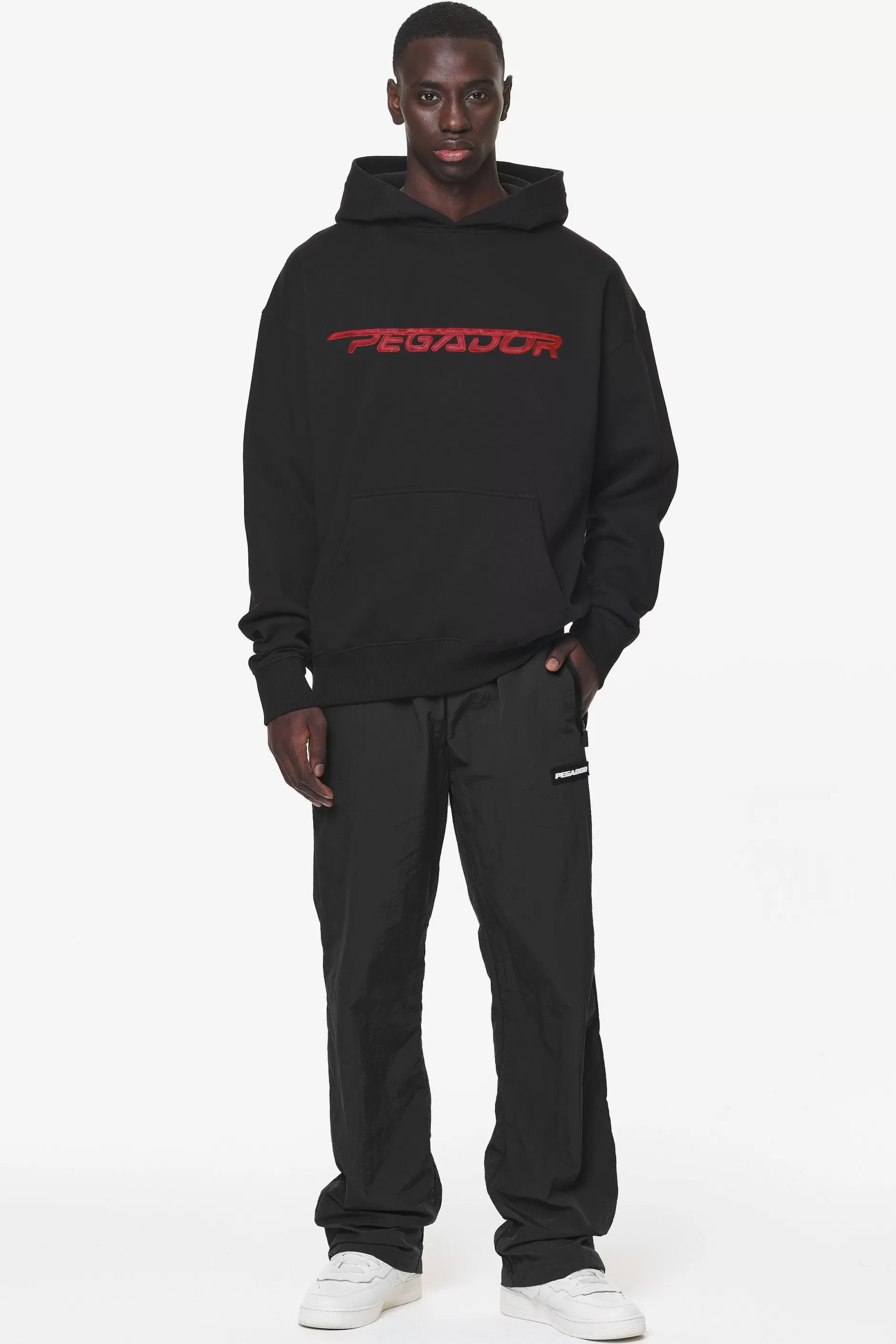 Store Pegador Manor Oversized Hoodie Black Signal Red