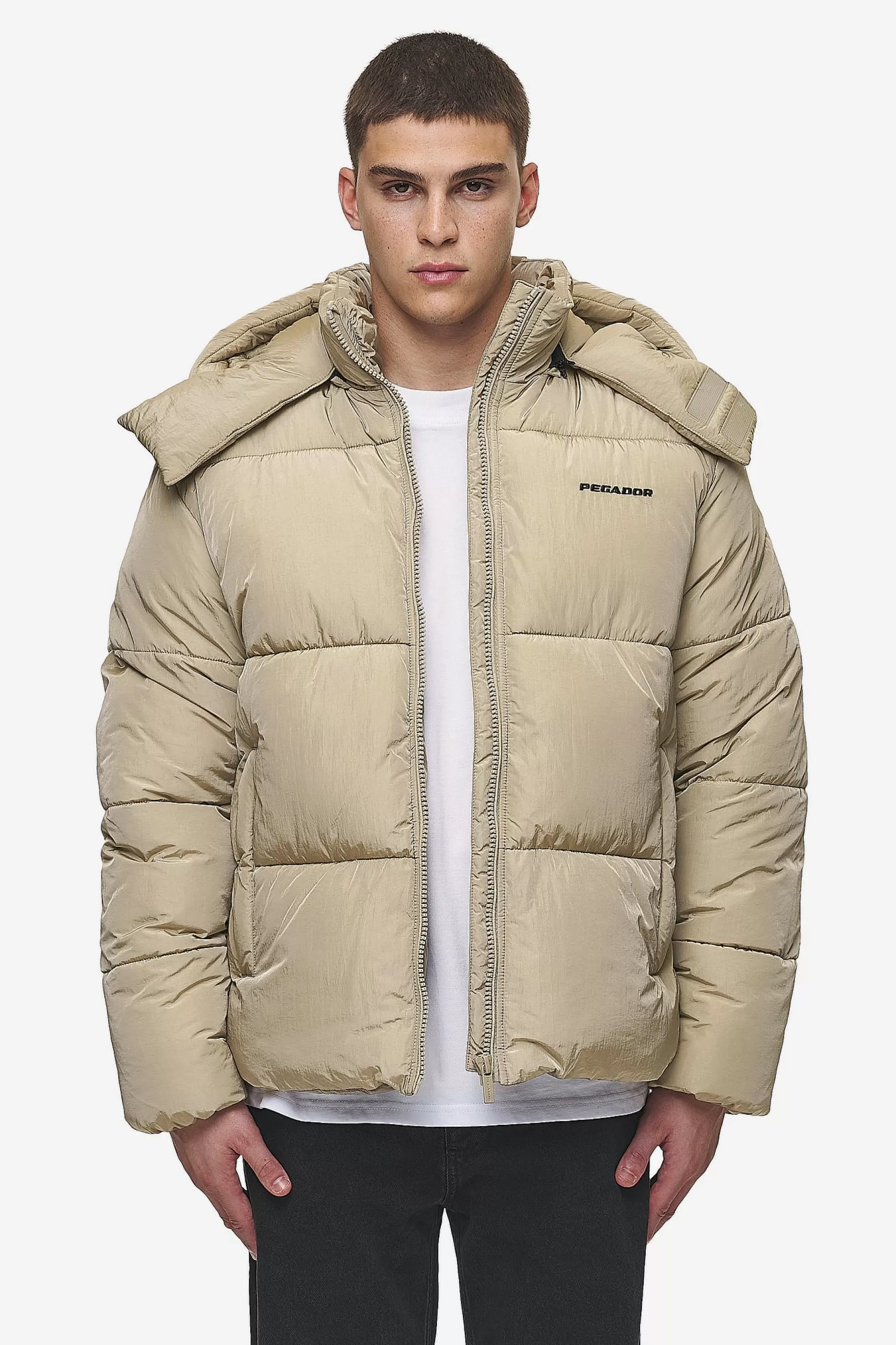 Sale Pegador Marten Crushed Puffer Jacket Beige