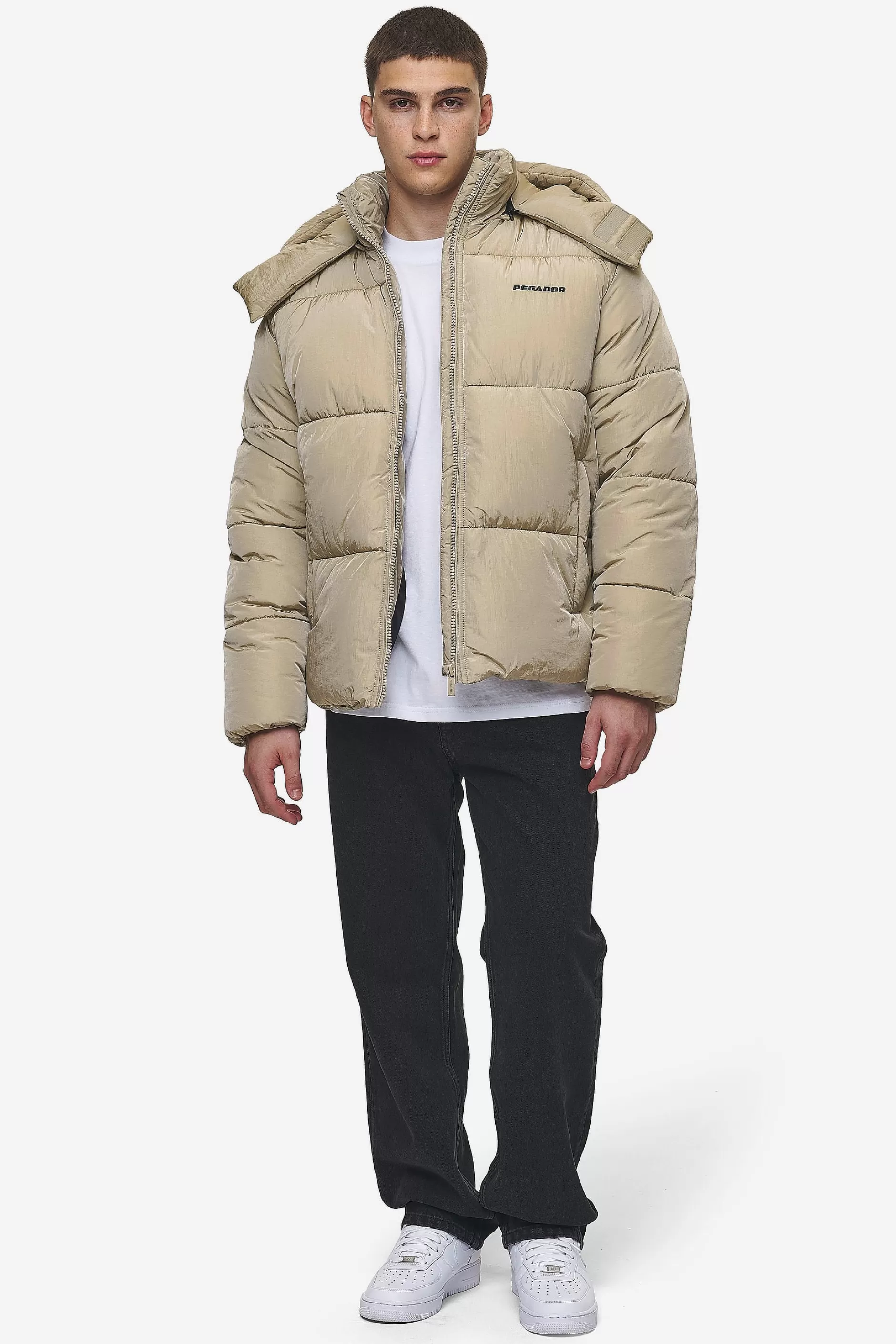 Sale Pegador Marten Crushed Puffer Jacket Beige