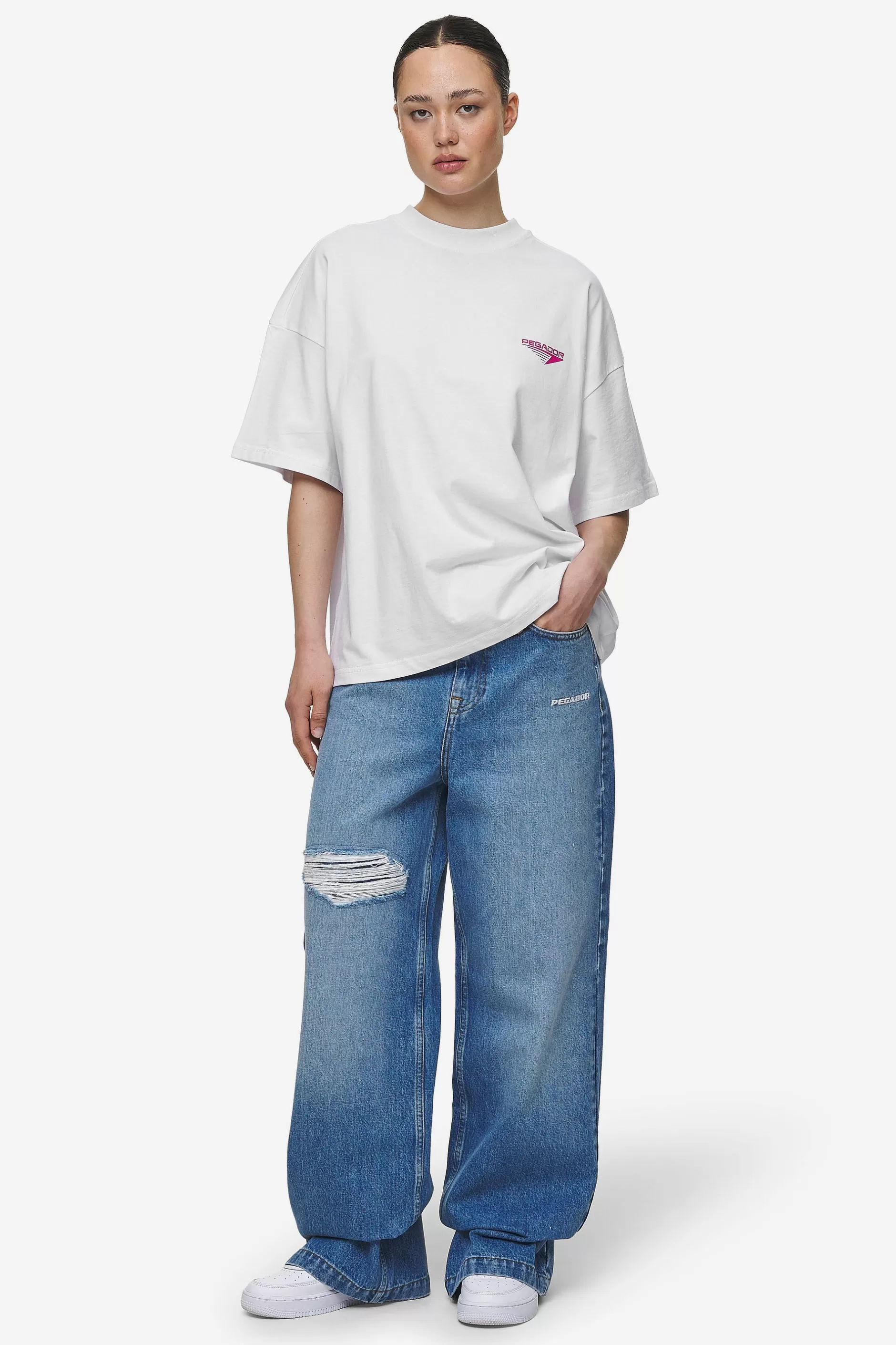 Clearance Pegador Mei Heavy Oversized Tee White