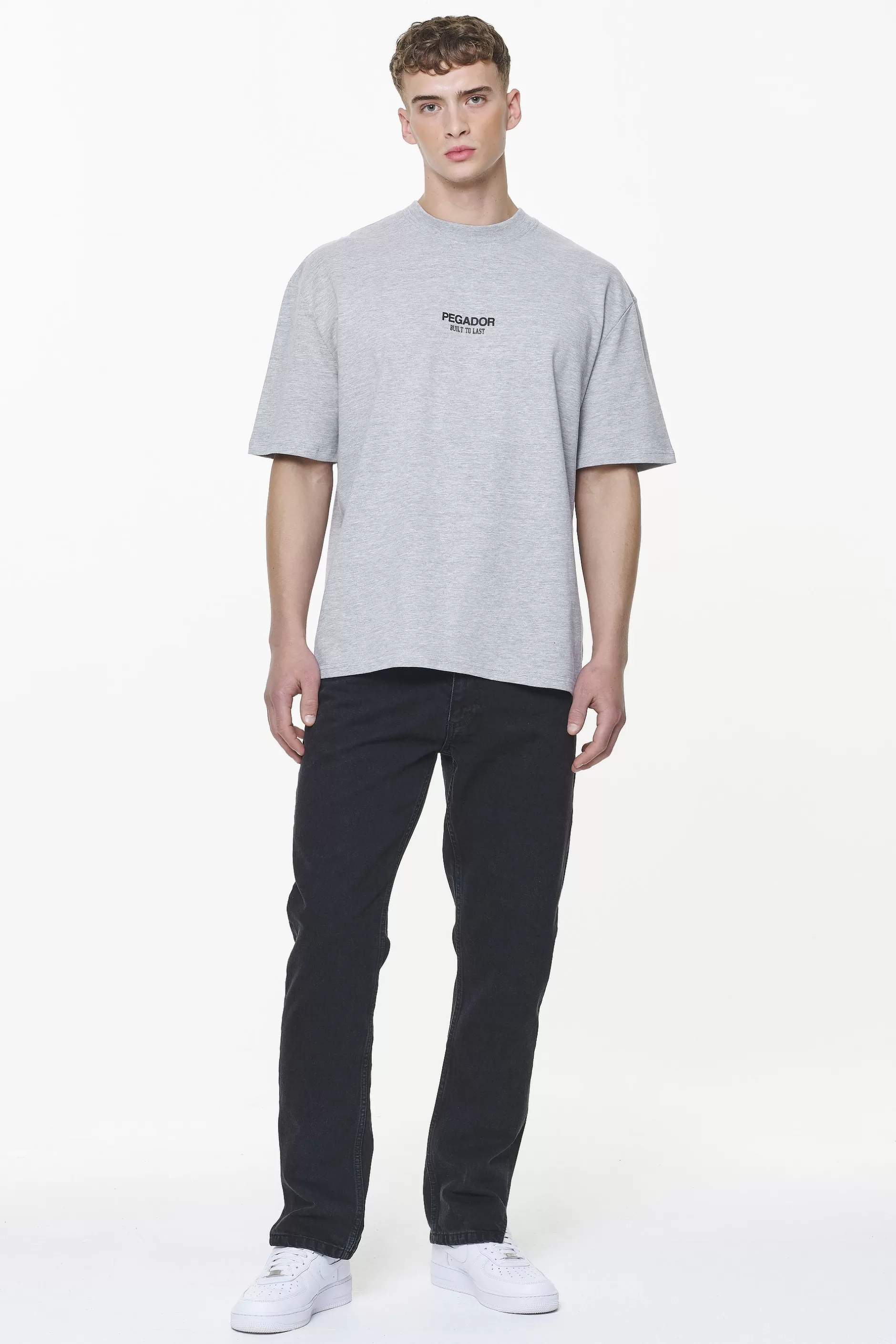 Discount Pegador Mouncy Oversized Tee Grey Melange