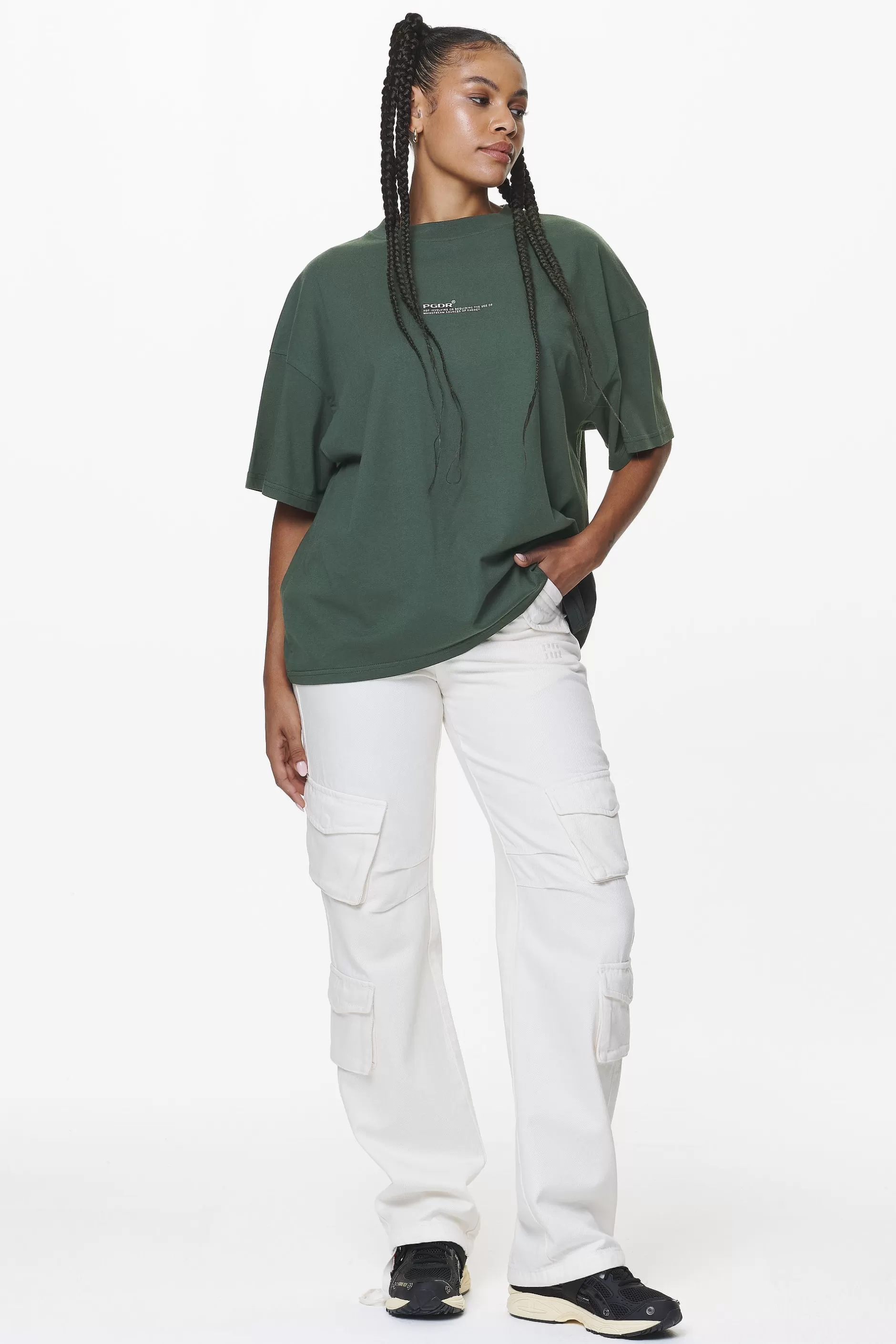 Fashion Pegador Navisk Heavy Oversized Tee Washed Sage Green