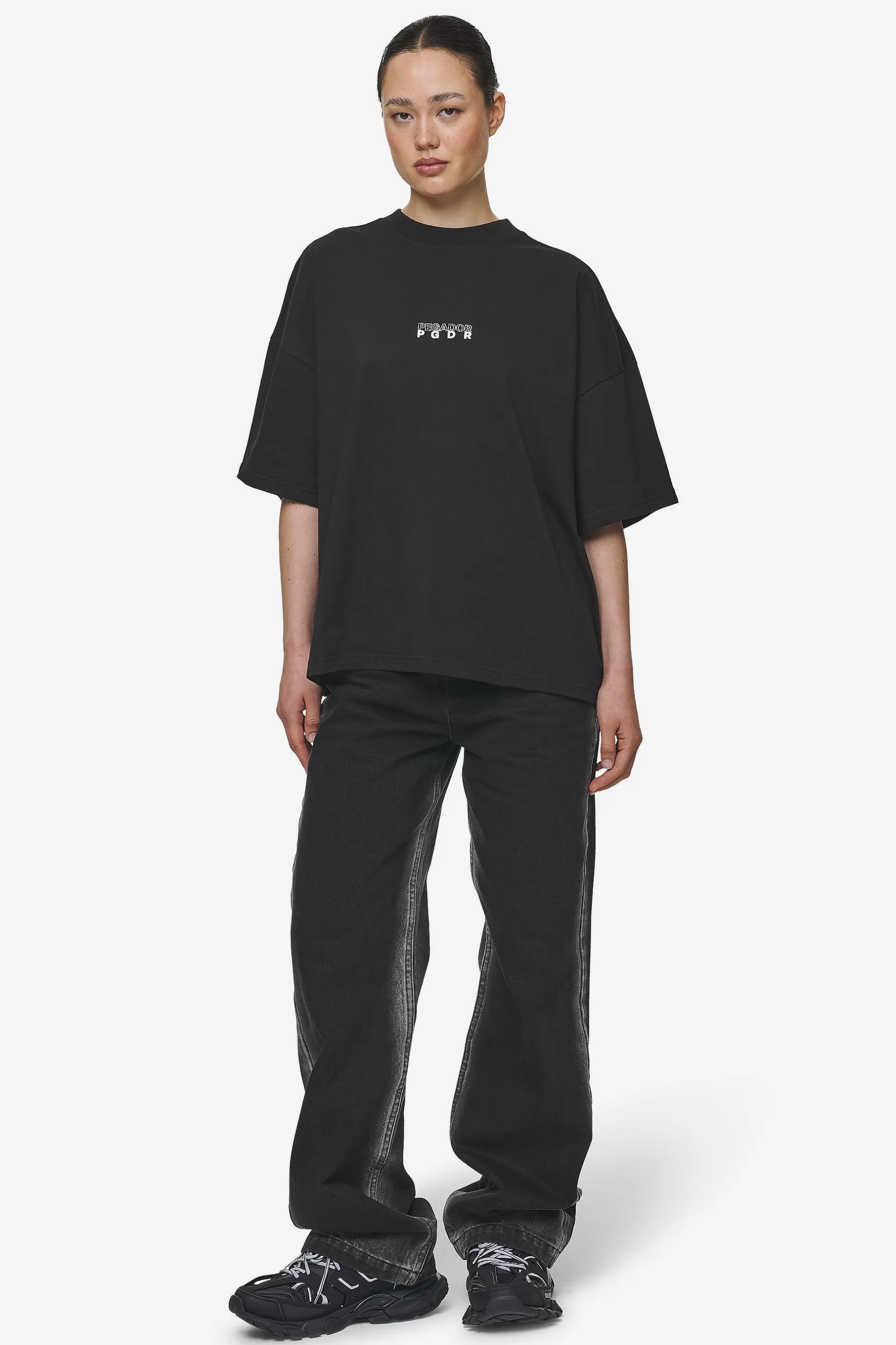 Cheap Pegador Nisa Heavy Oversized Tee Washed Black