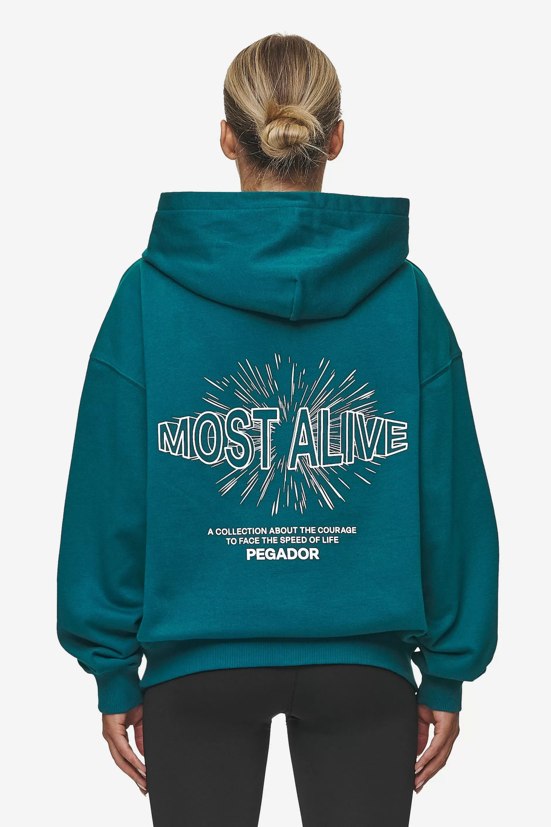 Fashion Pegador Nisa Oversized Hoodie Washed Urban Turquoise