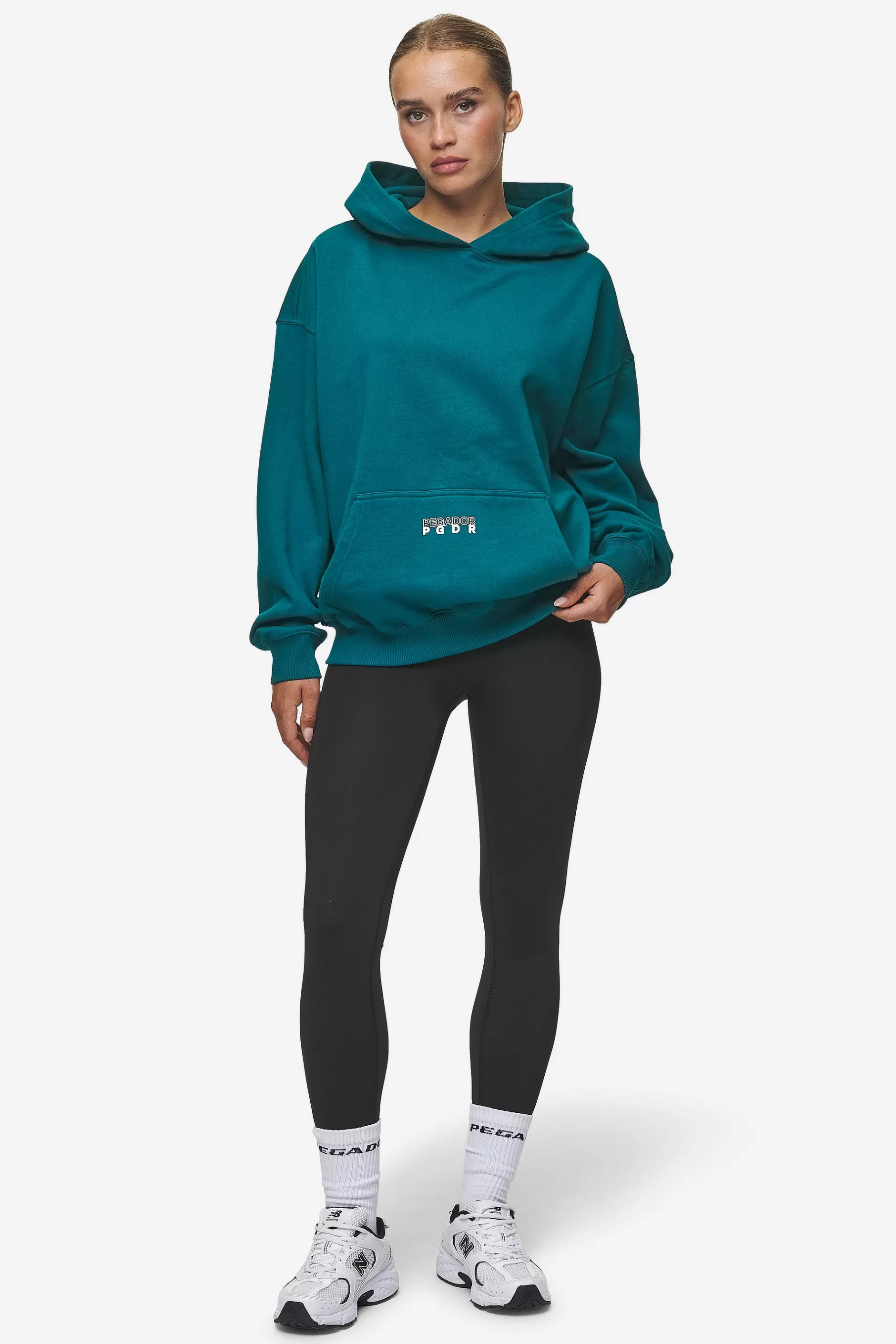 Fashion Pegador Nisa Oversized Hoodie Washed Urban Turquoise