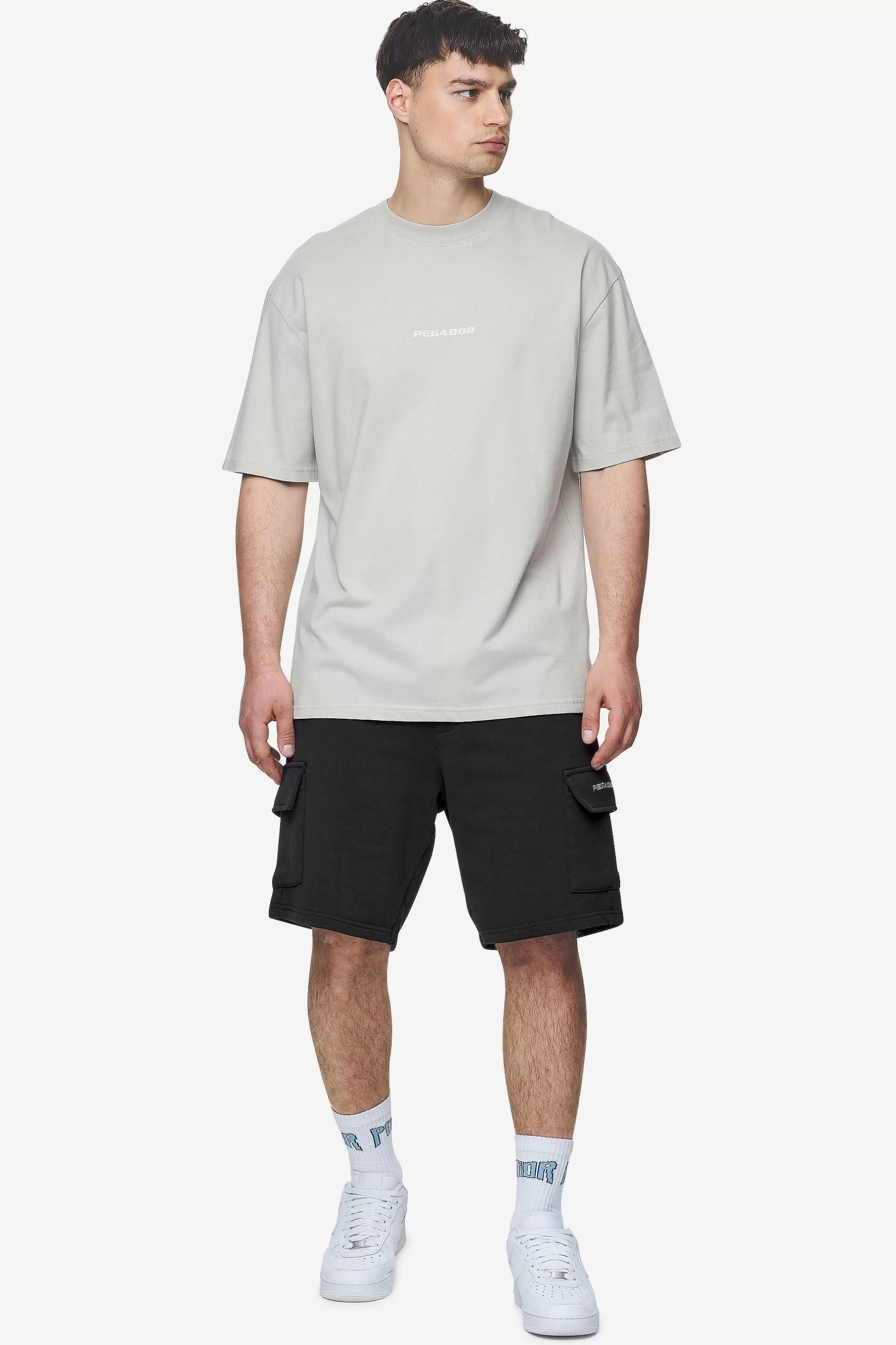 Cheap Pegador Otega Terry Cargo Shorts Vintage black