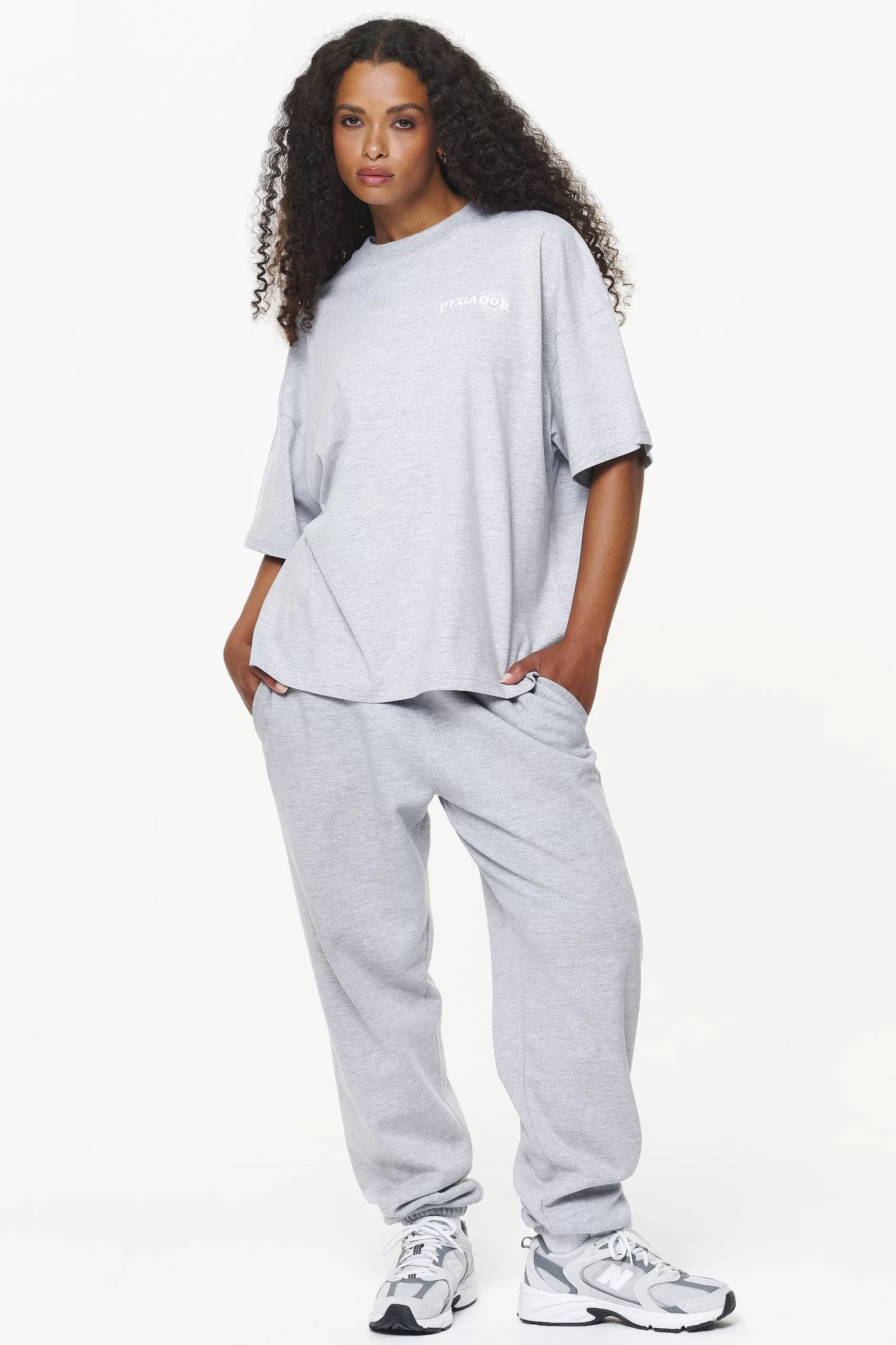 Discount Pegador Pall Heavy Oversized Tee Grey Melange