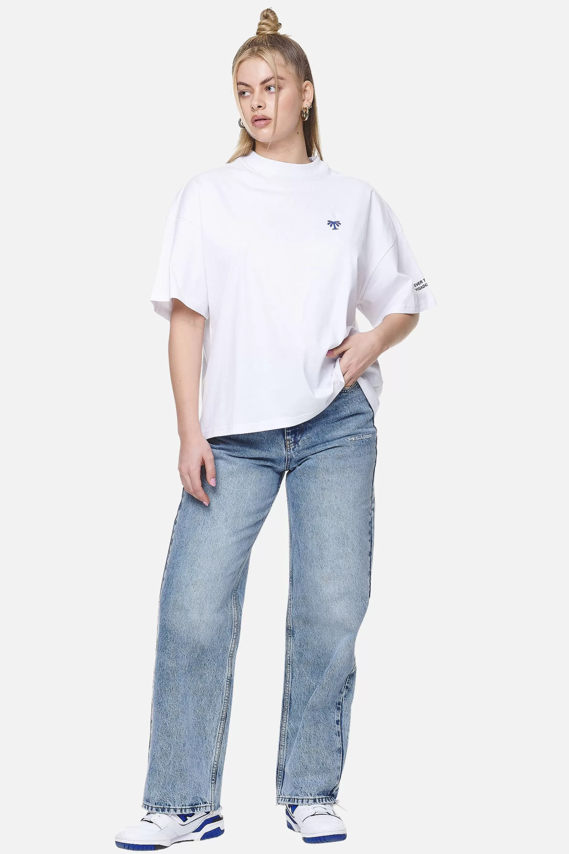 Clearance Pegador Palmyra Heavy Oversized Tee White