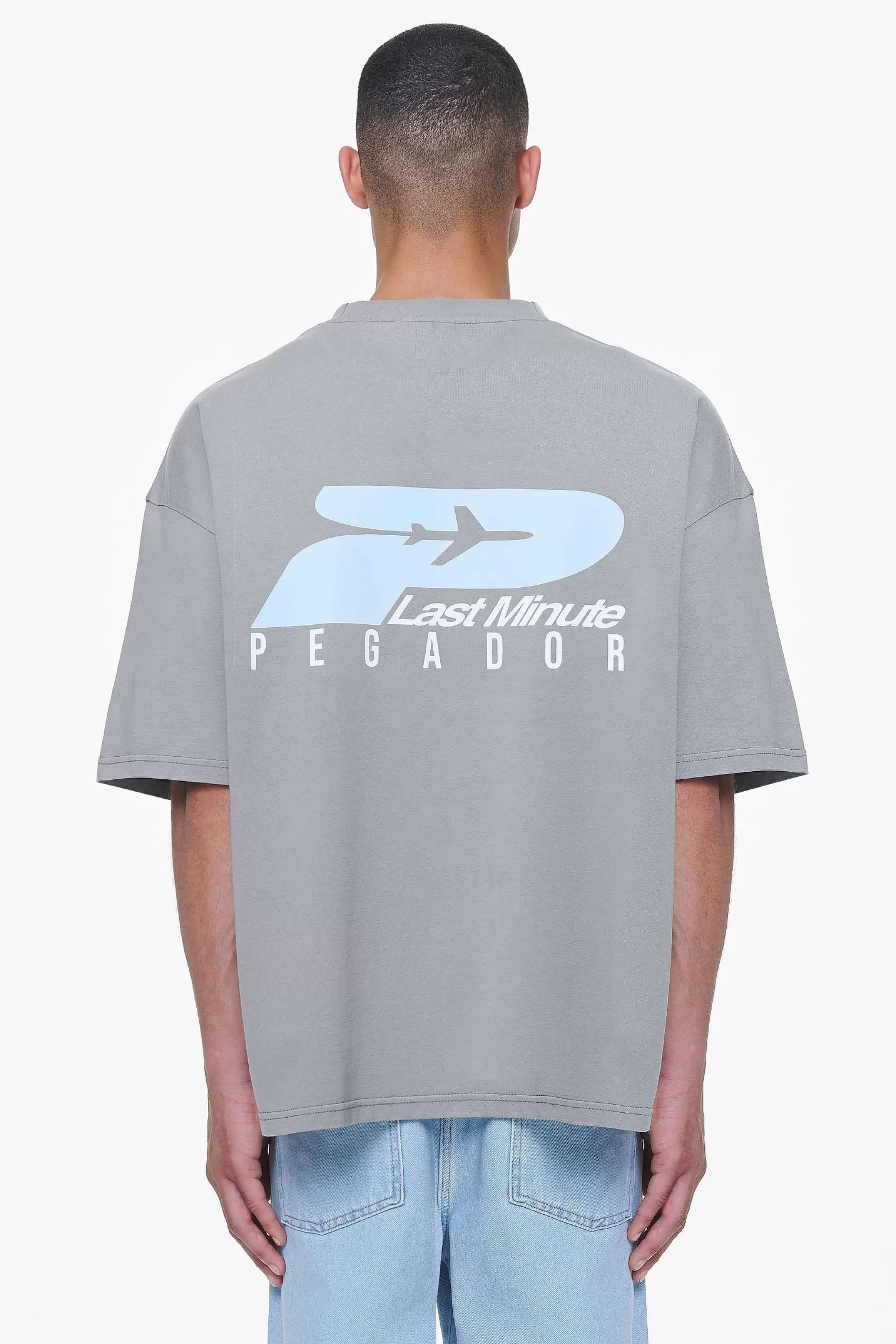 Discount Pegador Pearce Boxy Tee Heavy Washed Cool Grey