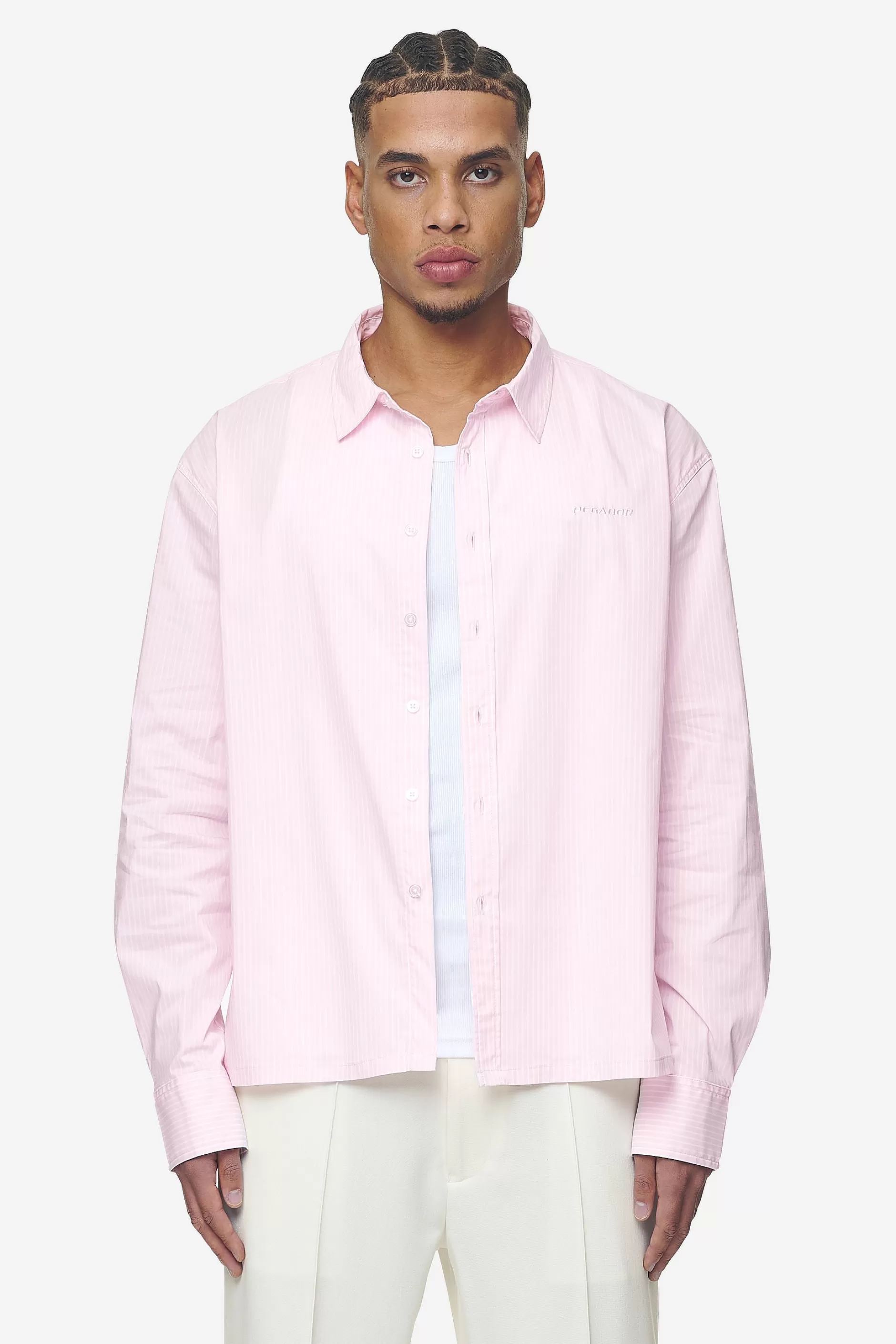 New Pegador Raton Oversized Longsleeve Shirt Bubblegum white