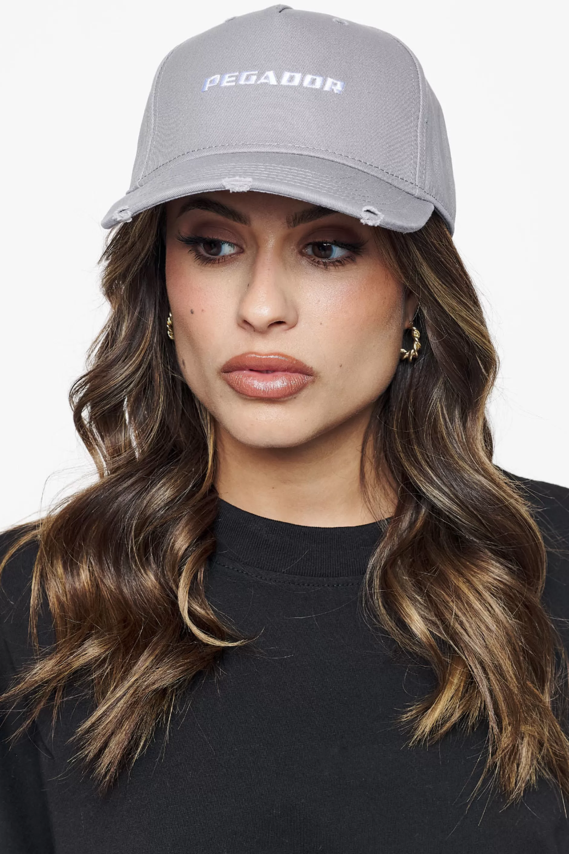 Shop Pegador Reo Destroyed Cap Grey