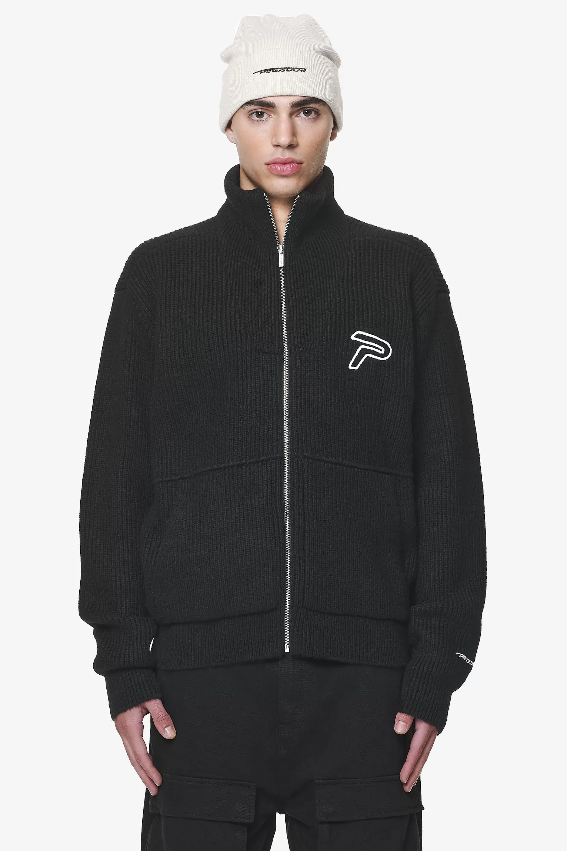 Sale Pegador Riggo Heavy Knit Jacket Black