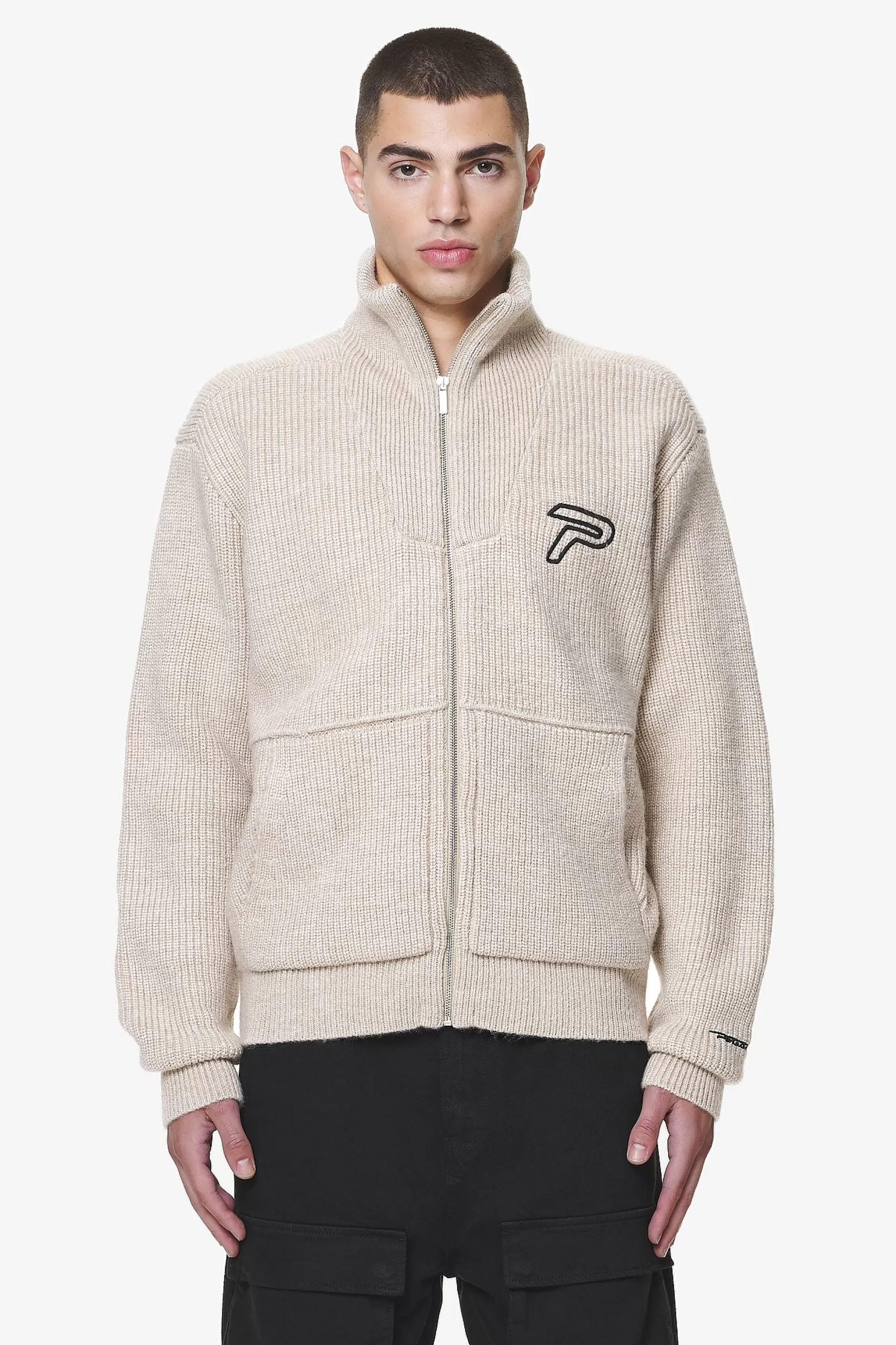 Hot Pegador Riggo Heavy Knit Jacket Dust Cream