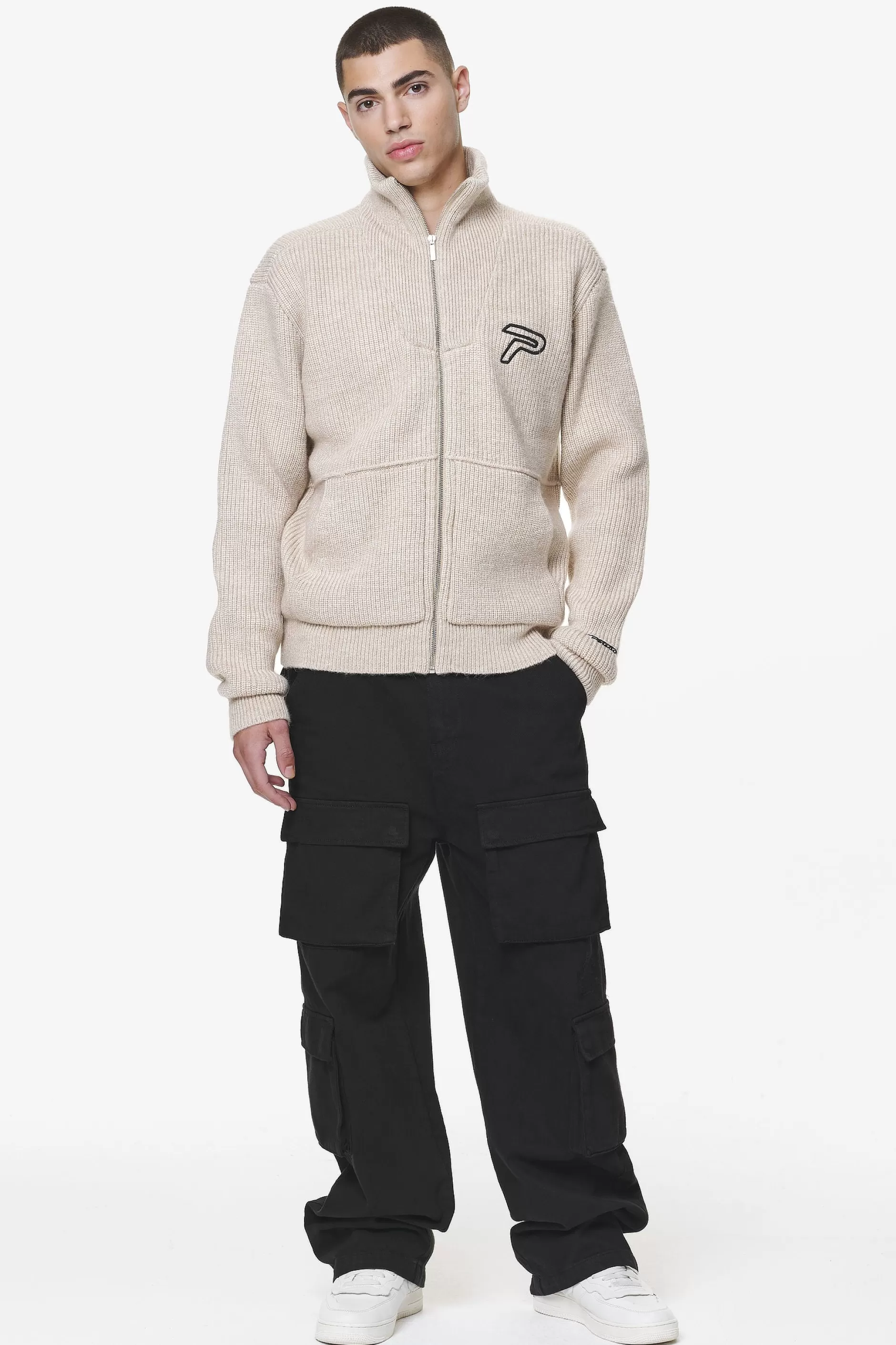 Hot Pegador Riggo Heavy Knit Jacket Dust Cream