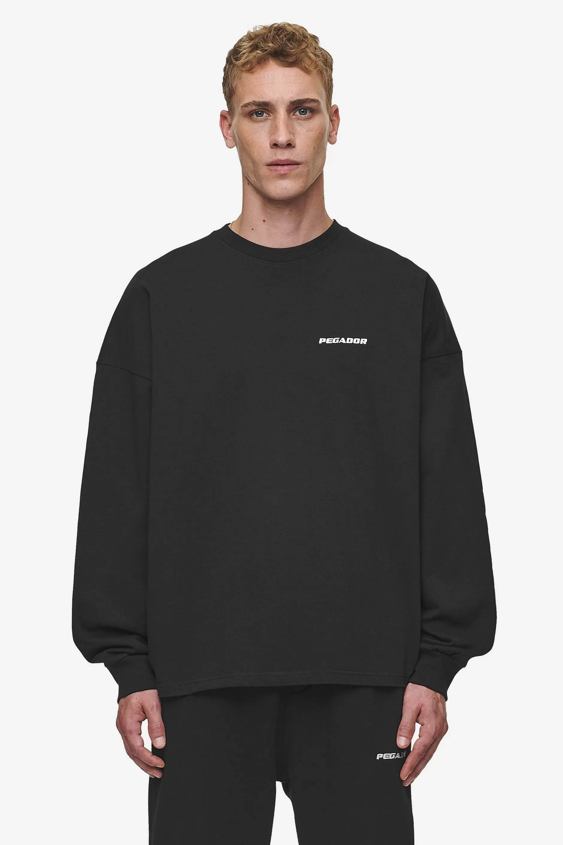 Online Pegador Rusk Logo Oversized Longsleeve Washed Black