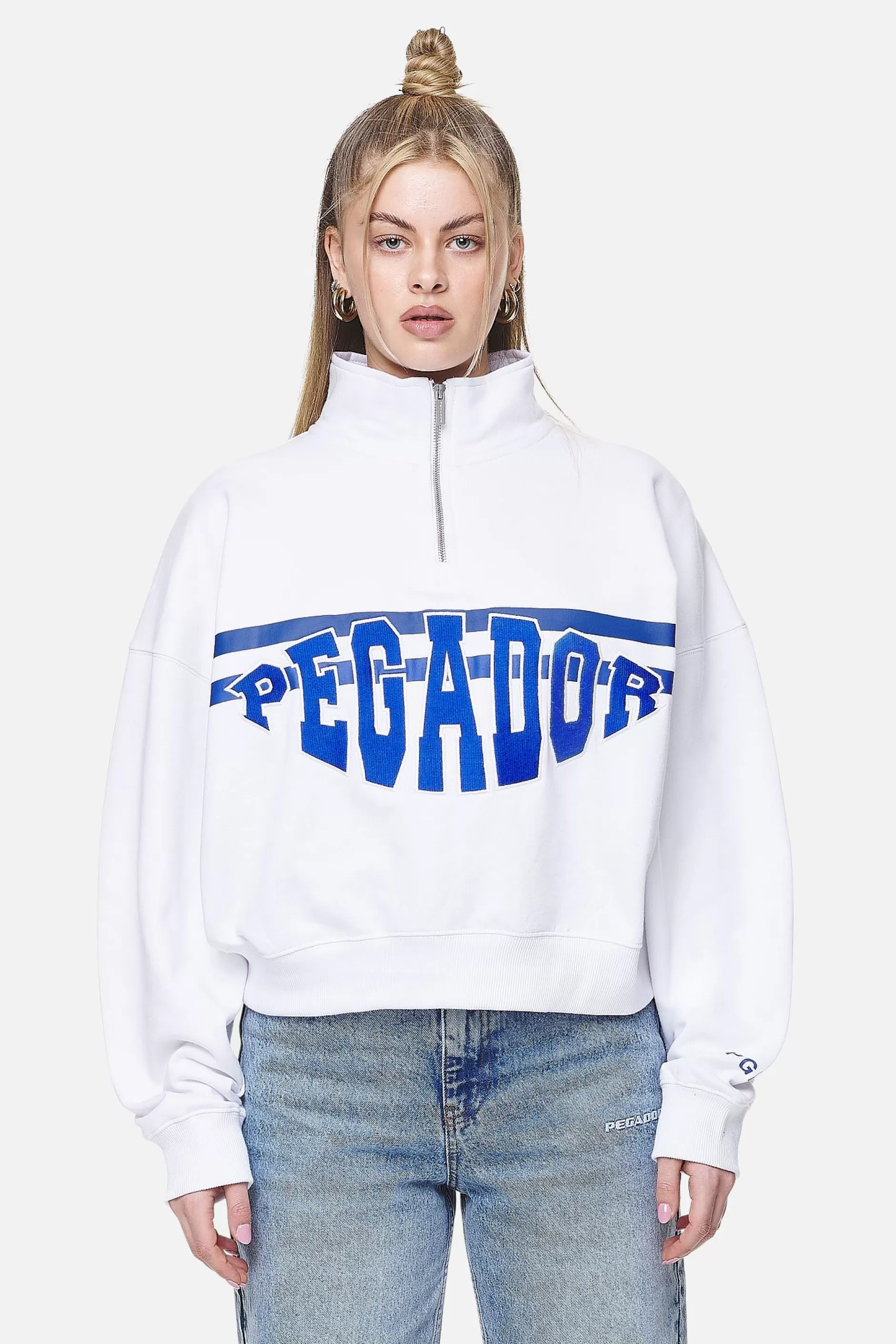 Flash Sale Pegador Sarina Oversized Halfzip Sweater White