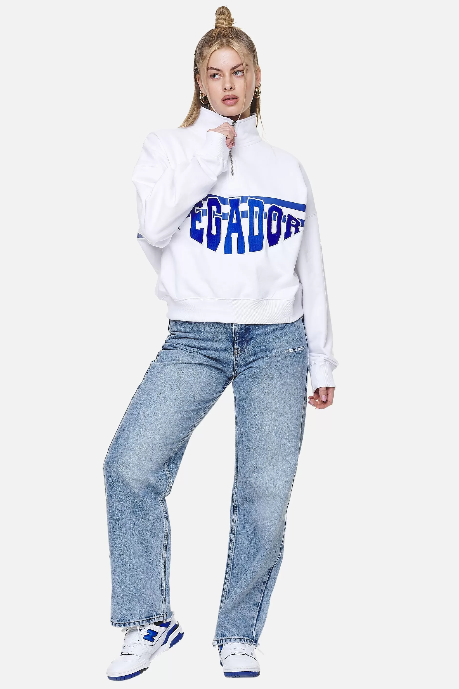 Flash Sale Pegador Sarina Oversized Halfzip Sweater White