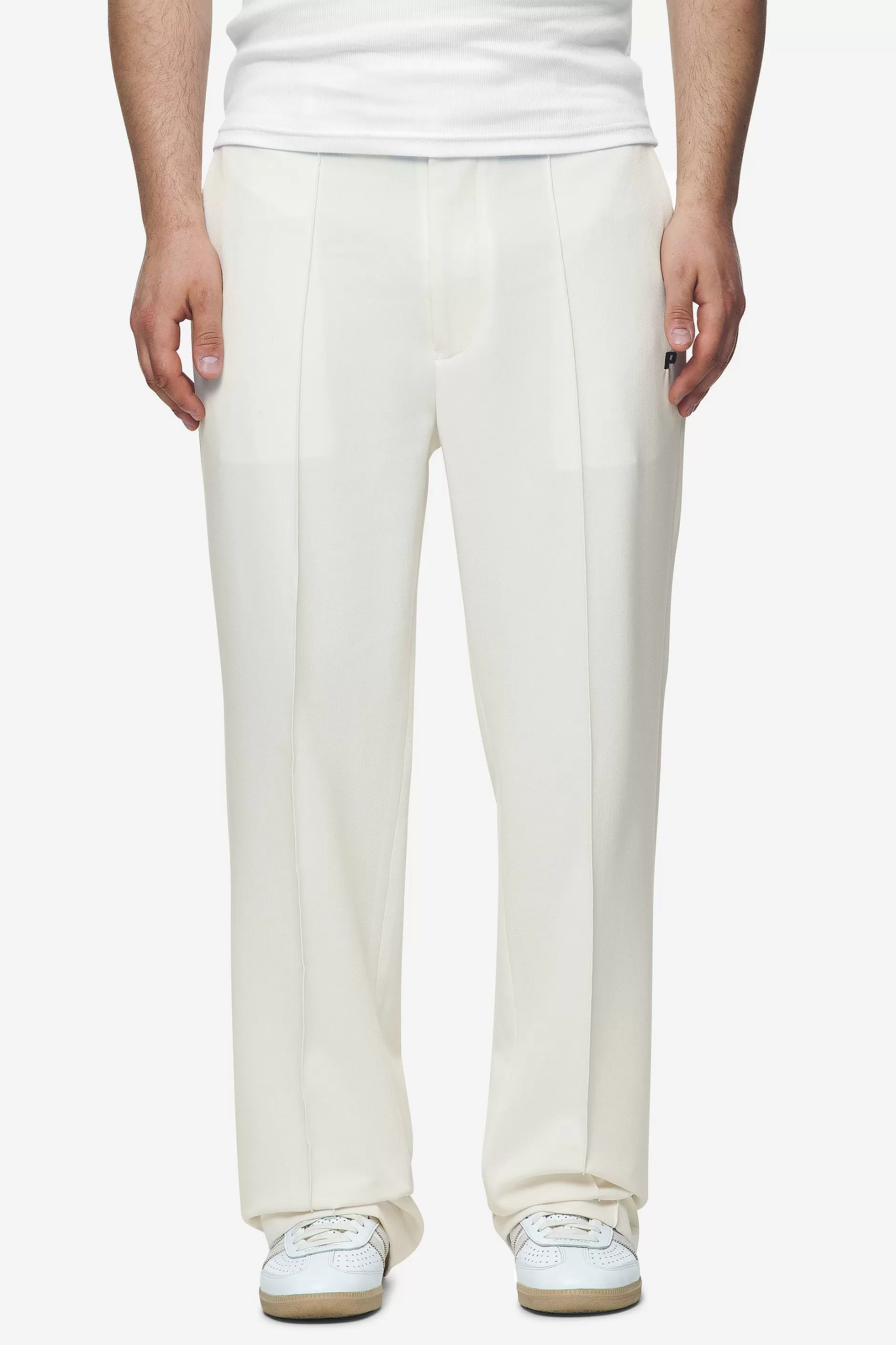 Shop Pegador Serrano Wide Suit Pants Salty Cream