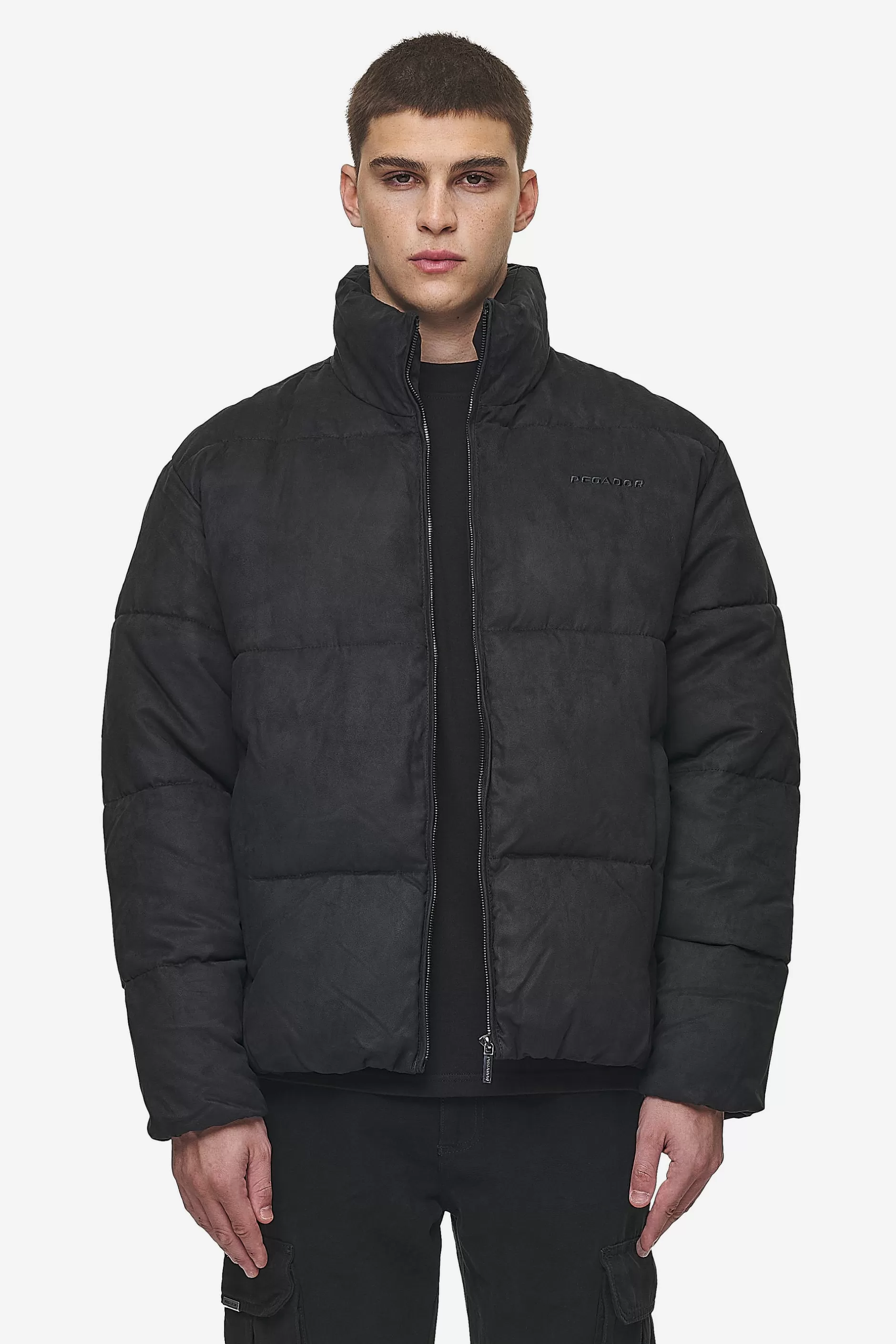 Online Pegador Sidan Velour Puffer Jacket Black