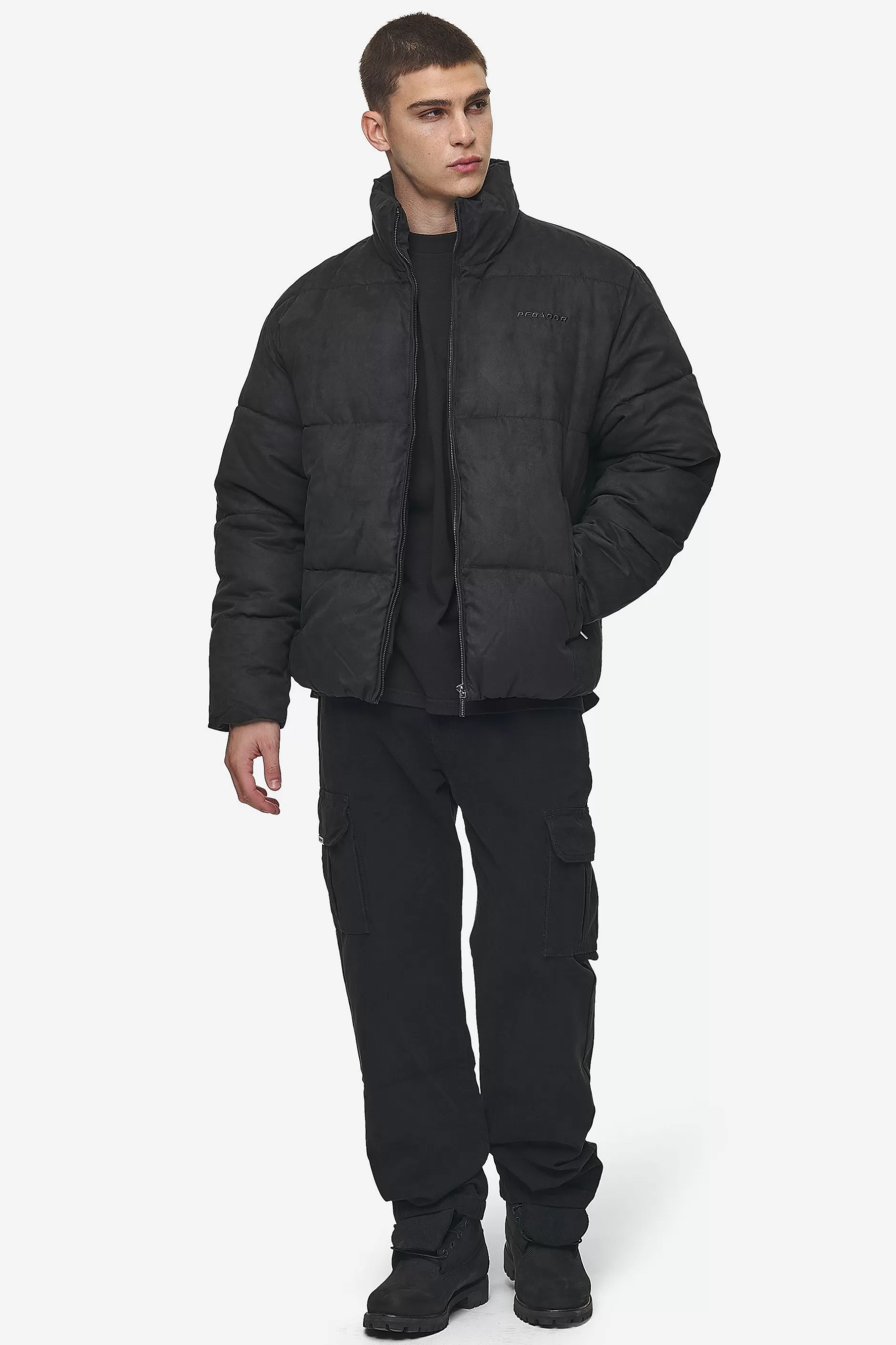 Online Pegador Sidan Velour Puffer Jacket Black