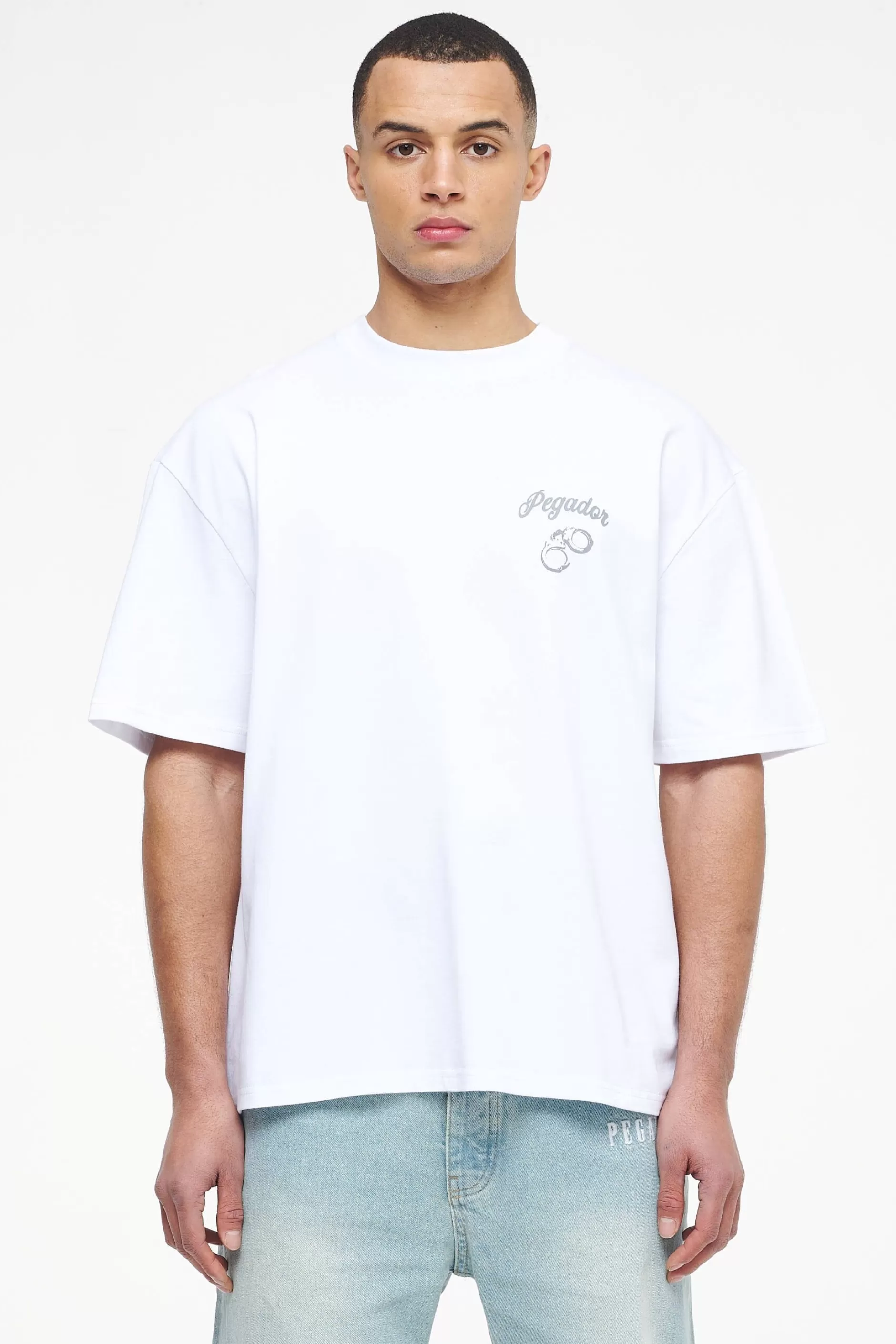 Hot Pegador Skena Oversized Tee White