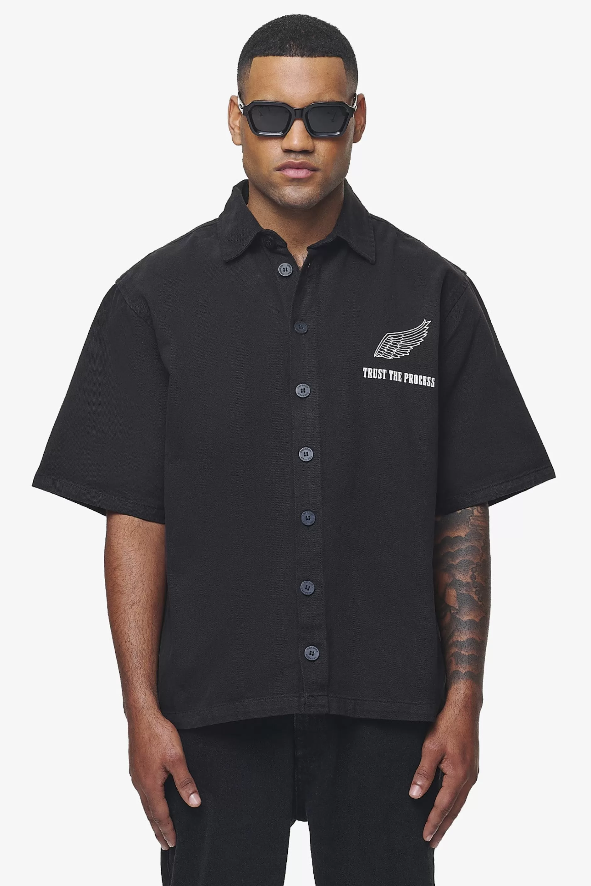 New Pegador Skyler Denim Shirt Black Ink