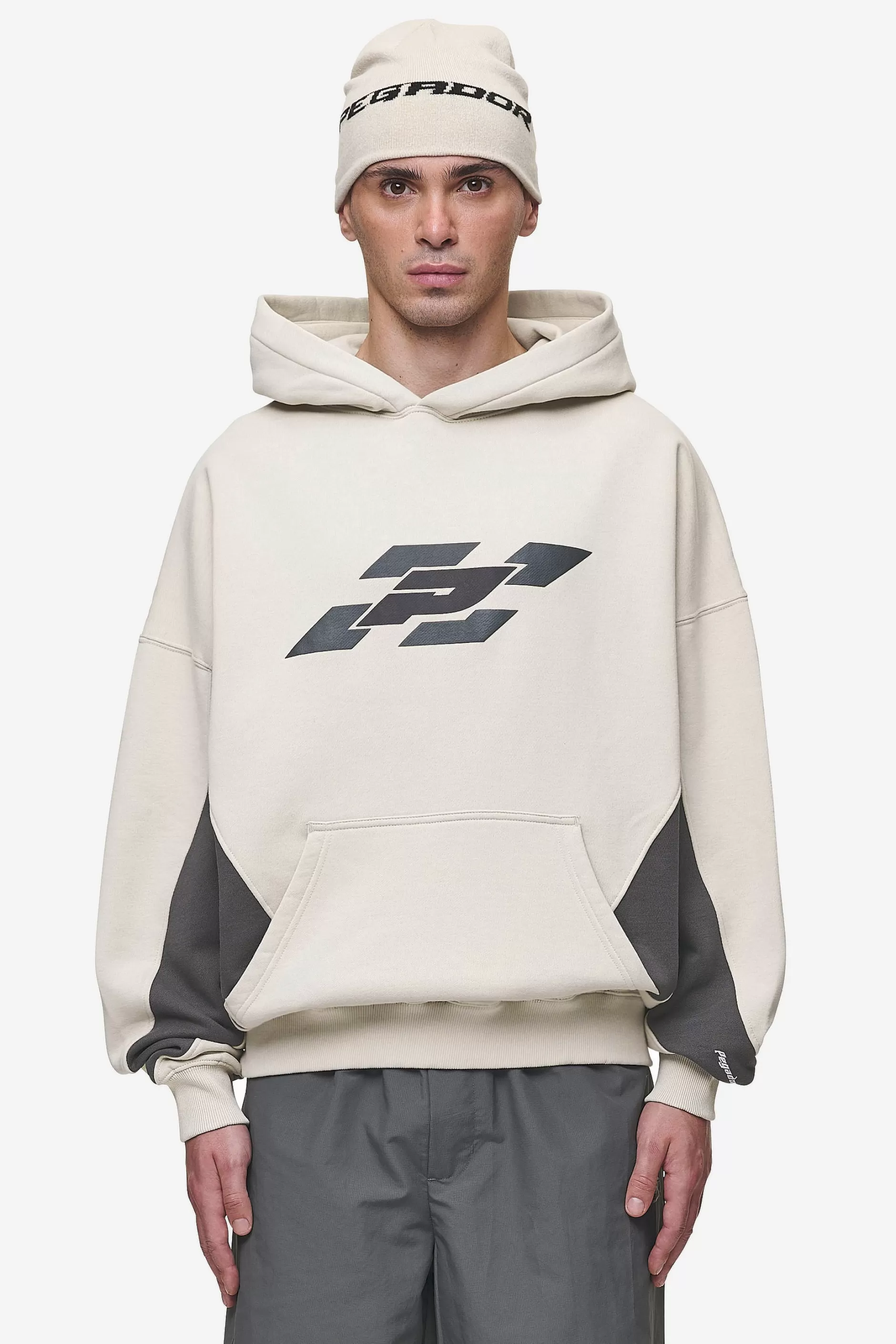 Flash Sale Pegador Slick Boxy Hoodie Washed Light Beige