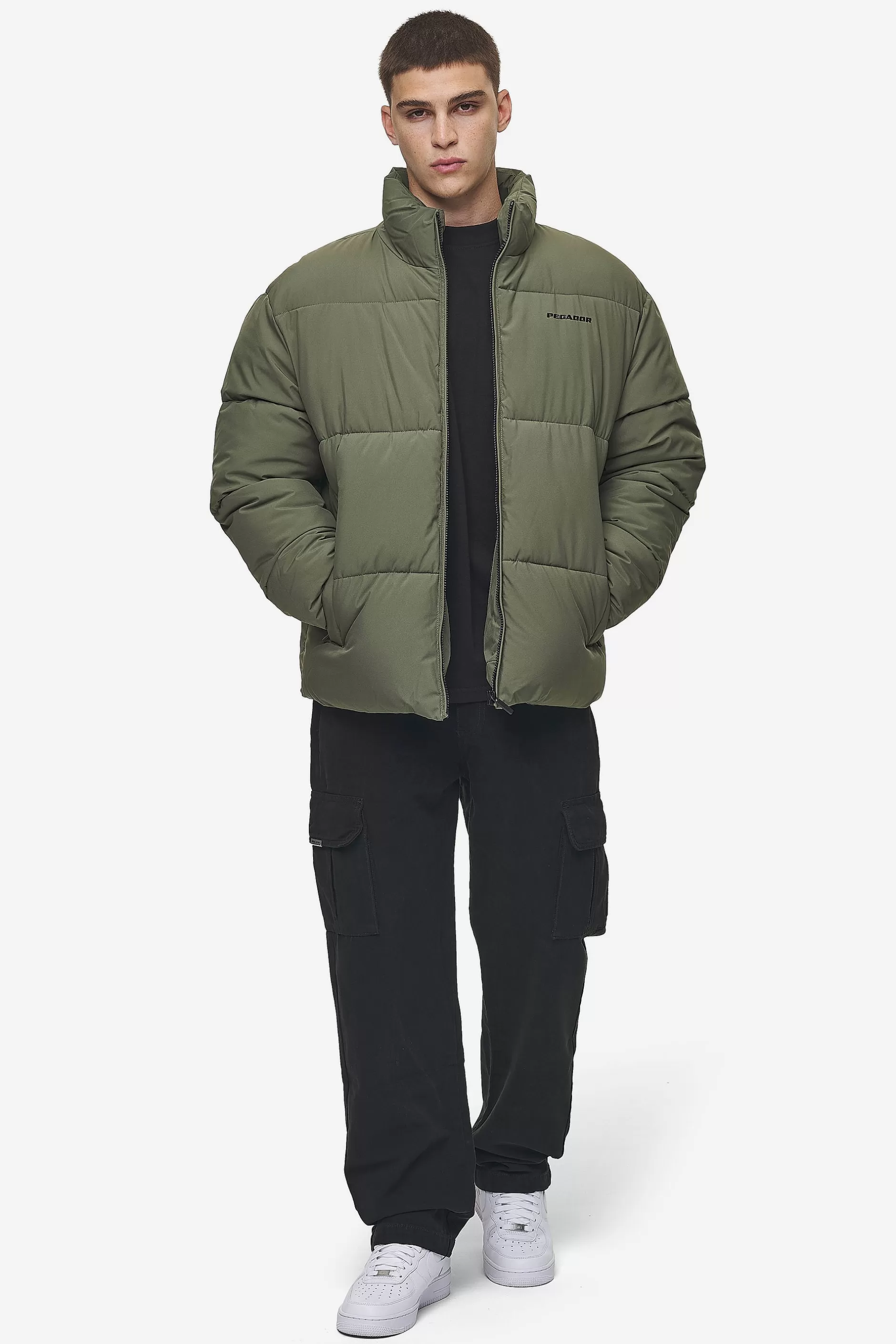 Outlet Pegador Solin Puffer Jacket Mud Olive