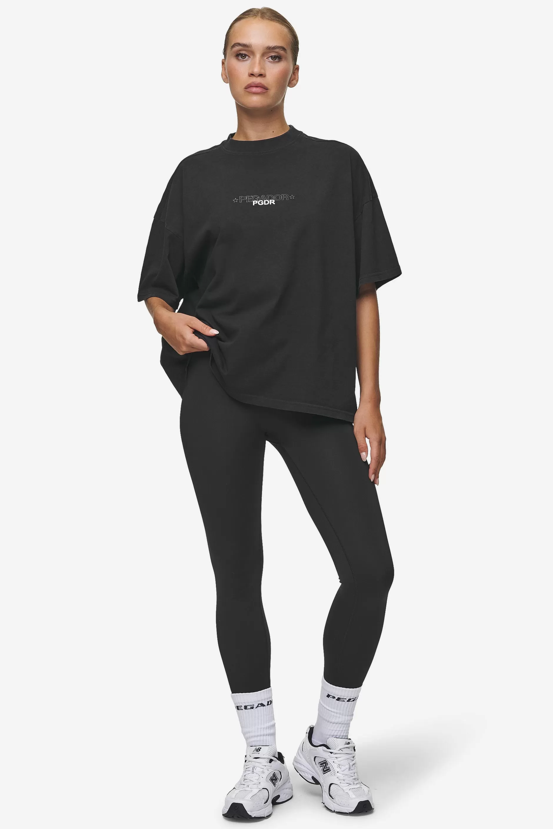 Hot Pegador Sonia Heavy Oversized Tee Washed Black