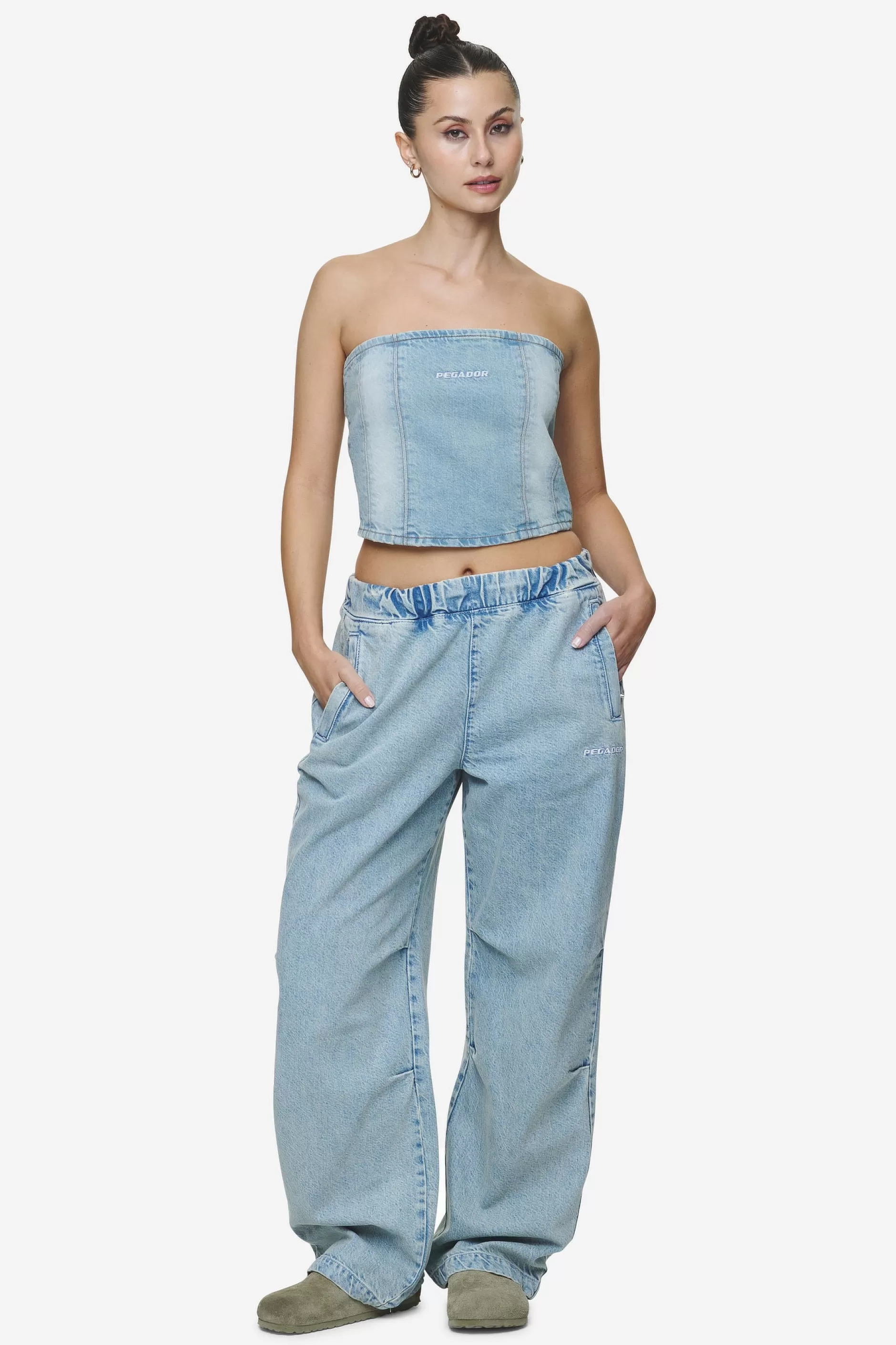 Best Pegador Soria Loose Fit Jeans Washed Pale Blue