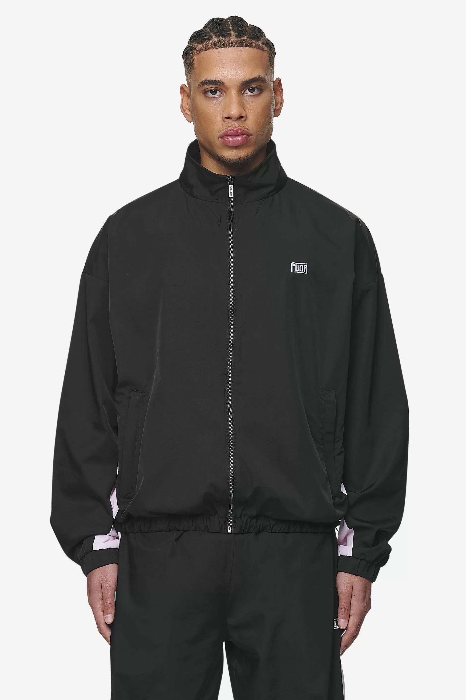 Sale Pegador Stow Boxy Track Jacket Black Bubblegum