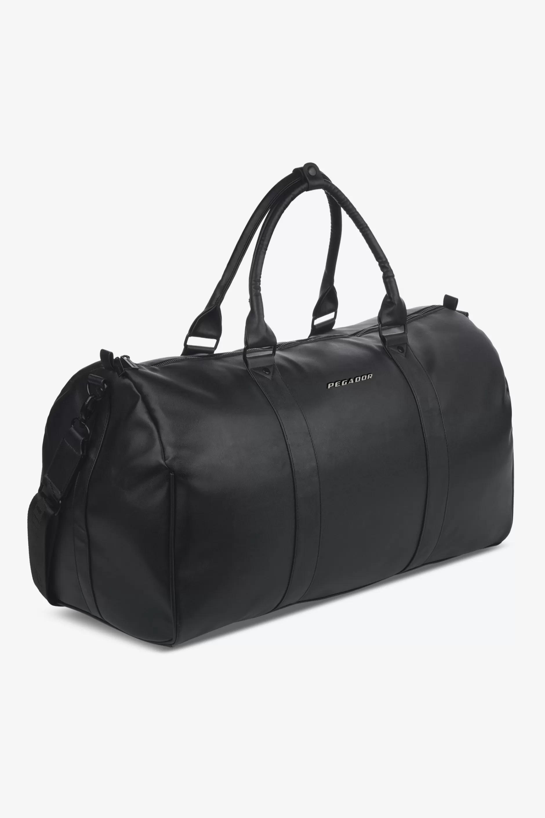 Flash Sale Pegador Strahan Logo Faux Leather Weekender Black