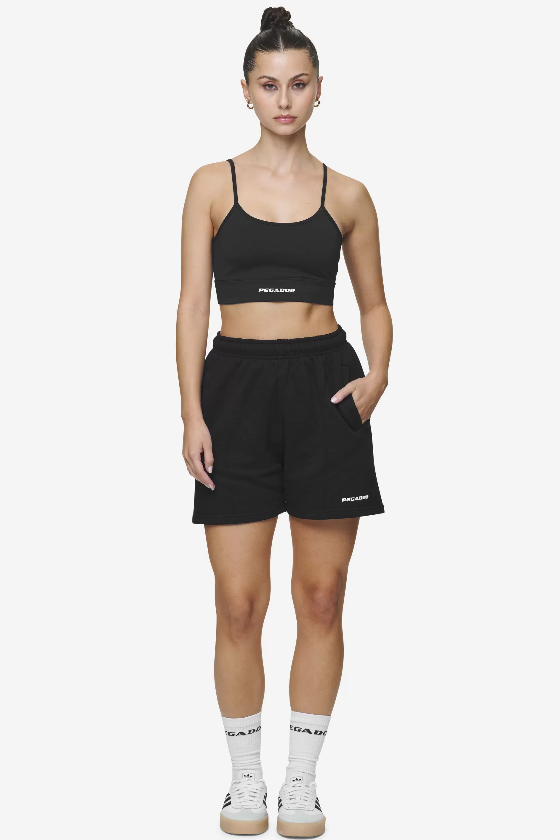 Fashion Pegador Sully High Waisted Shorts White Gum Black