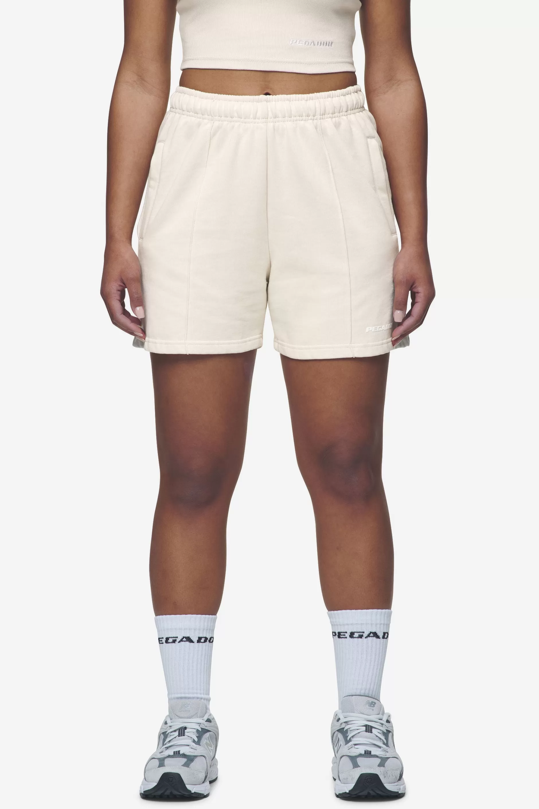 Flash Sale Pegador Sully High Waisted Shorts White Gum Washed coast sand