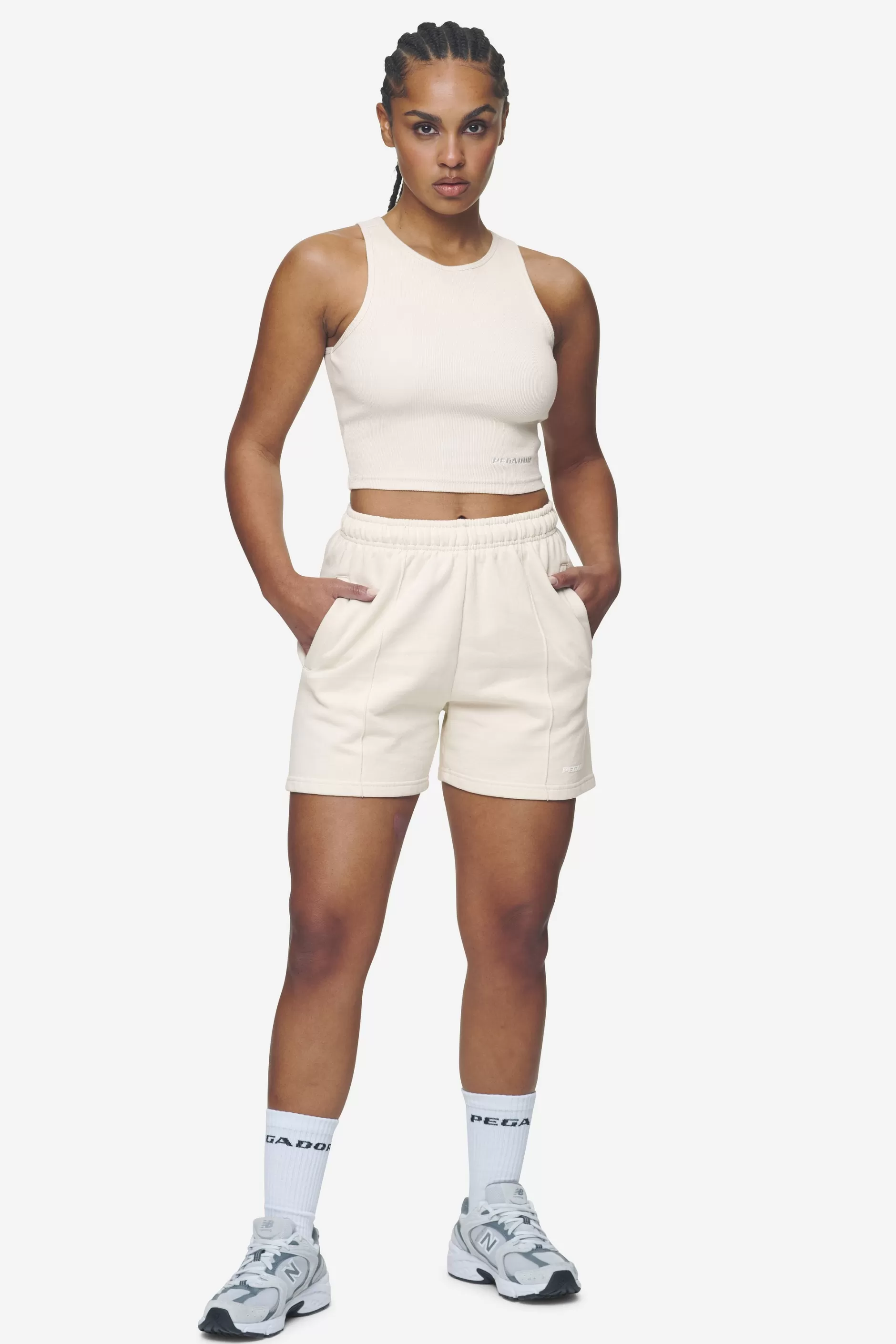 Flash Sale Pegador Sully High Waisted Shorts White Gum Washed coast sand