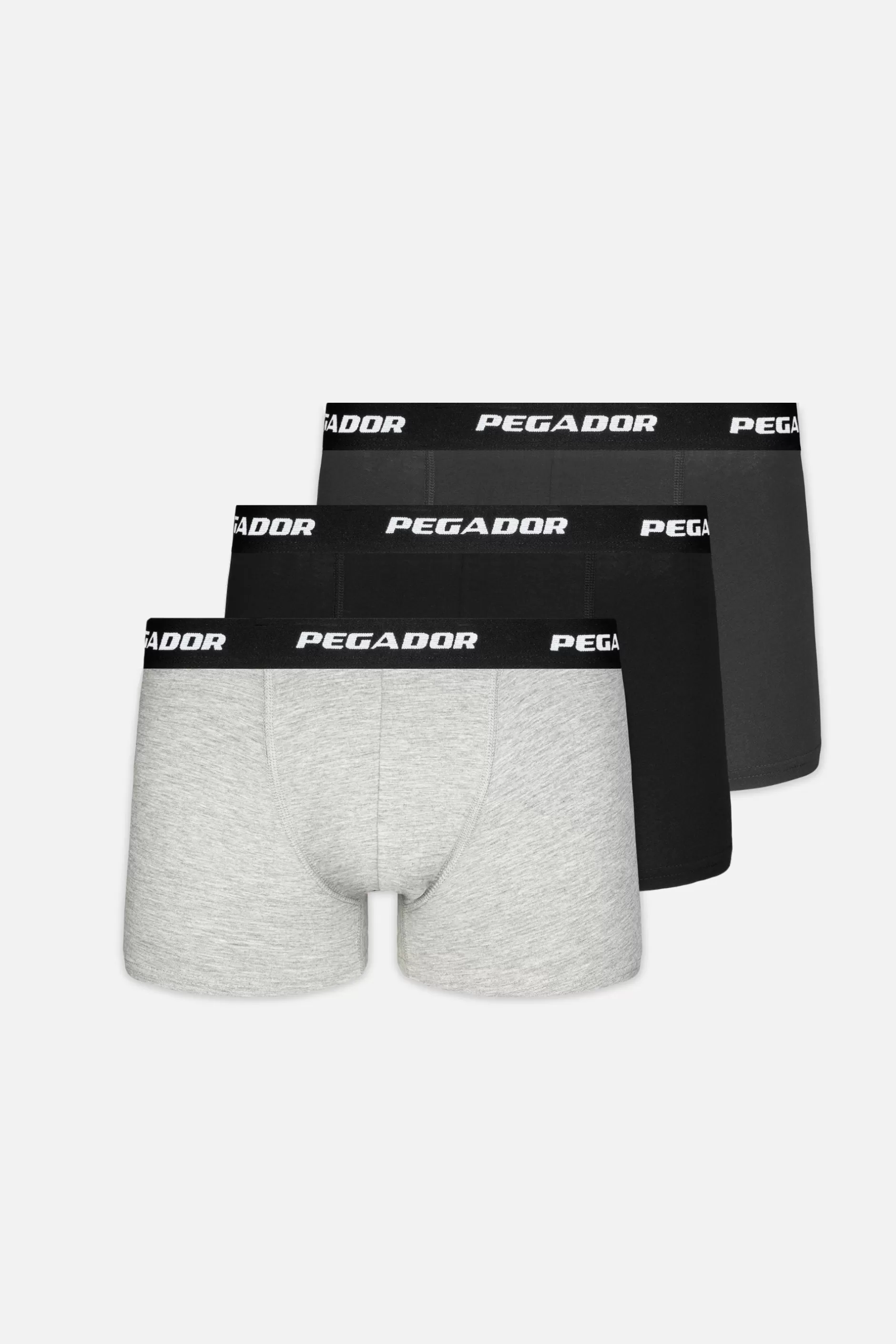 Flash Sale Pegador Tantun Boxershorts 3 Pack Grey Melange Black Anthracite