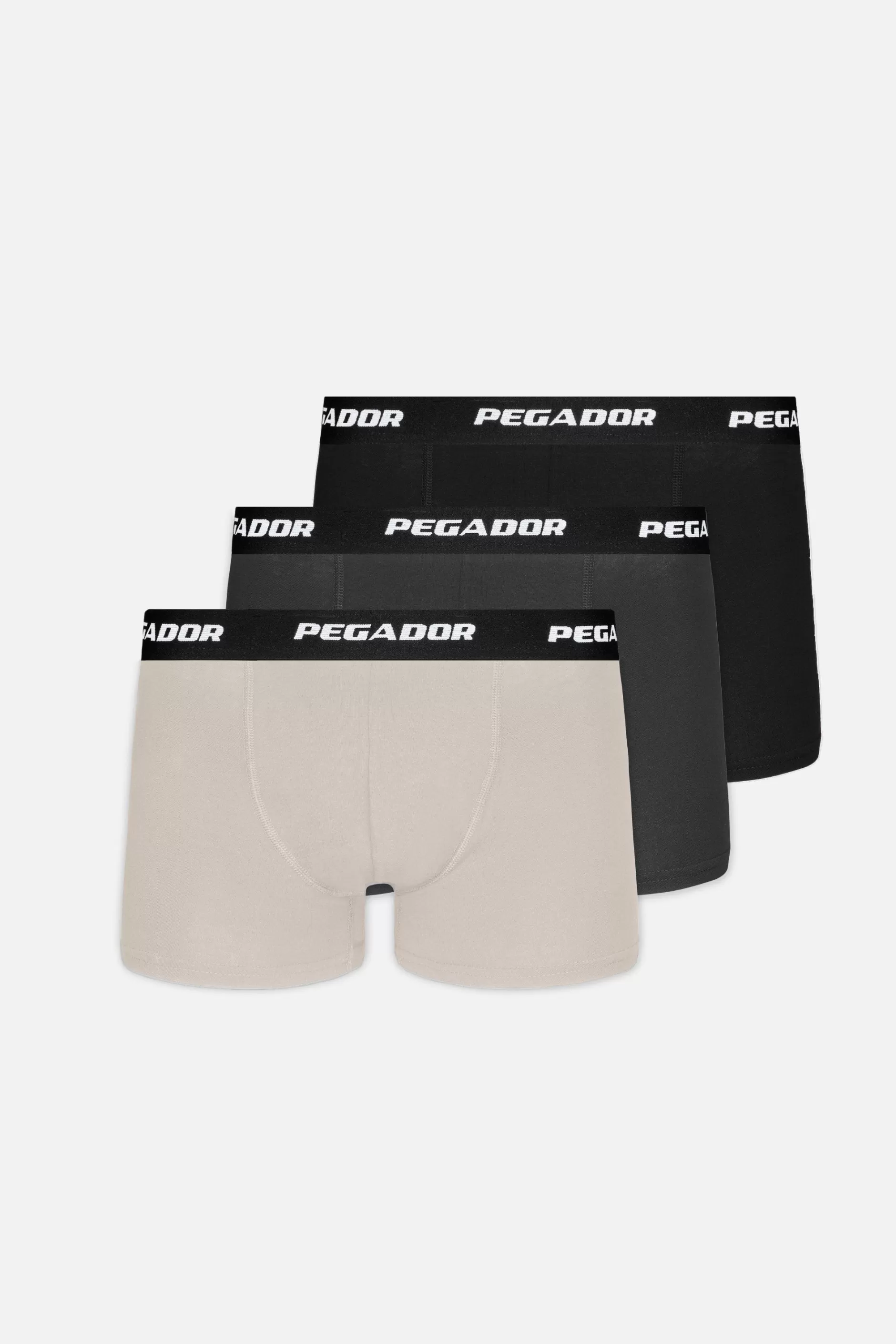 Discount Pegador Tantun Boxershorts 3 Pack Light Beige Anthracite Black