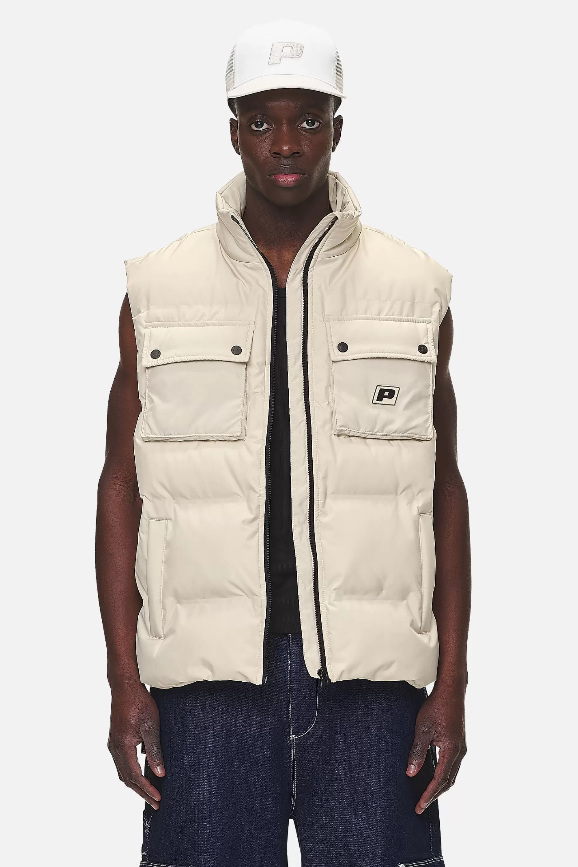 Cheap Pegador Tarbal Cargo Puffer Vest Desert Sand