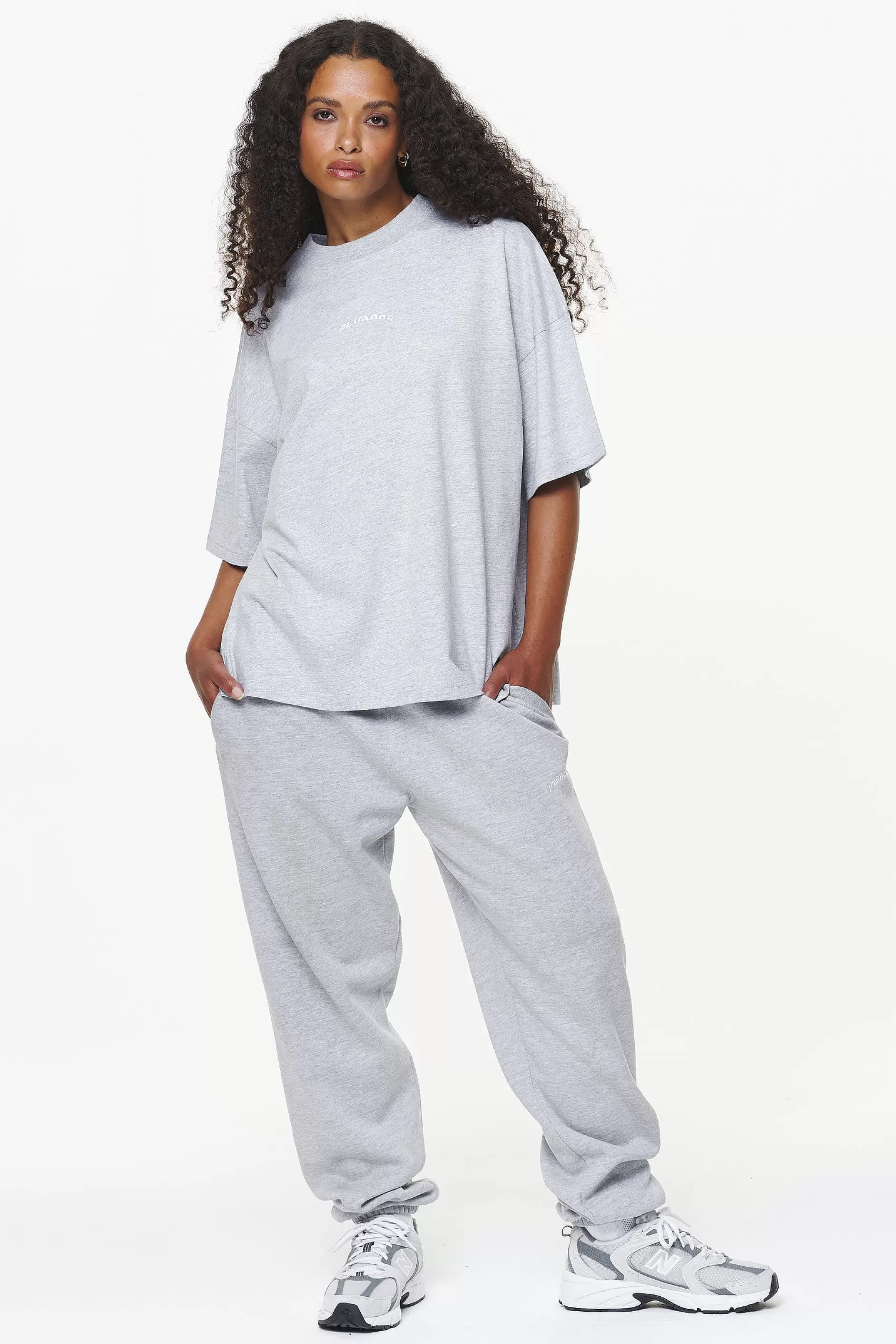 Best Sale Pegador Thames Heavy Oversized Tee Grey Melange