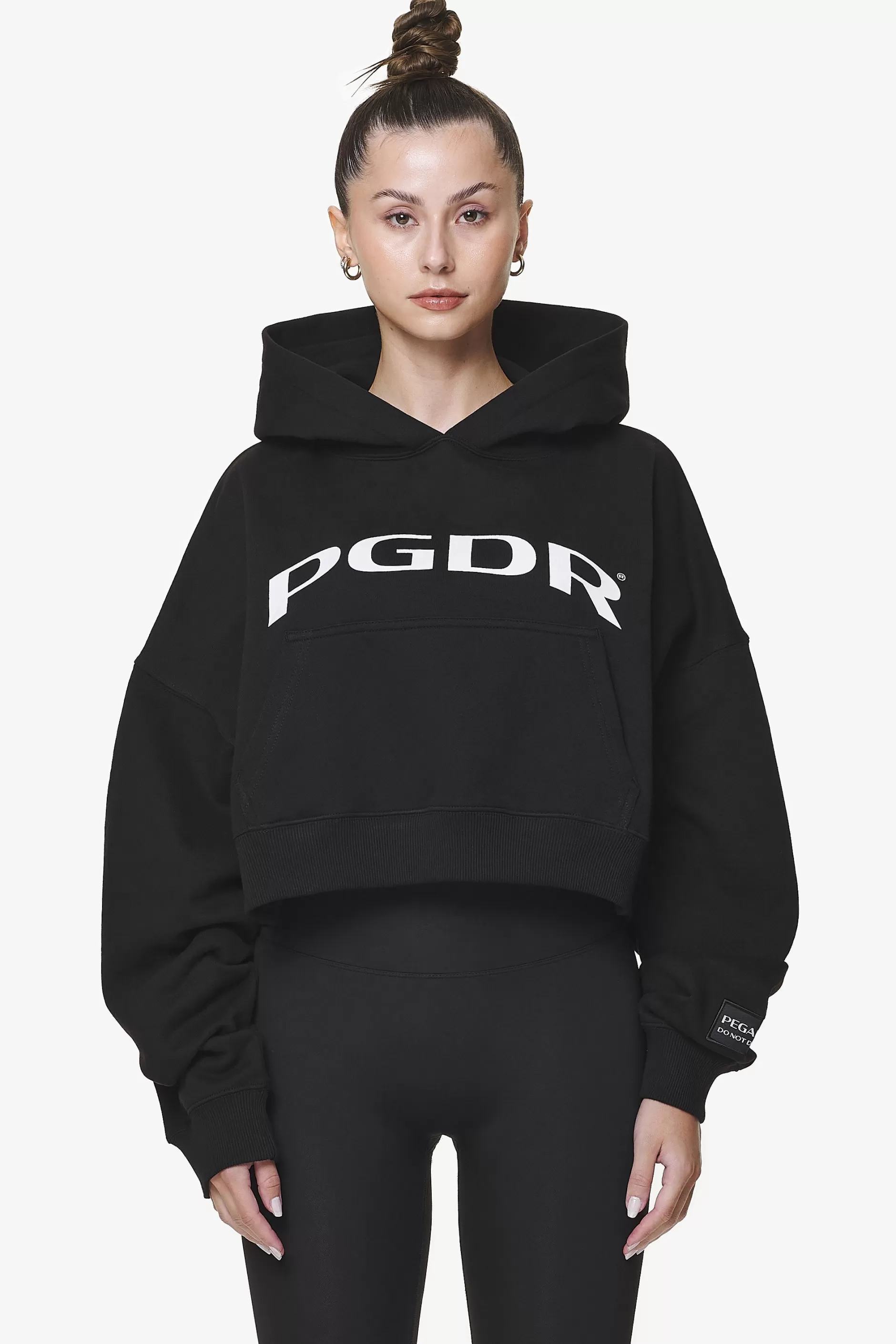 Sale Pegador Troms Oversized Cropped Hoodie Black