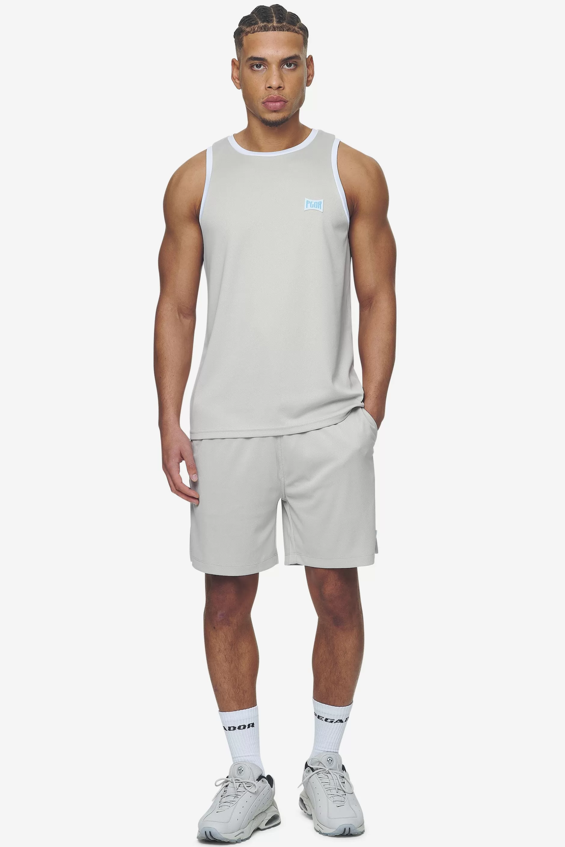 Fashion Pegador Tulare Mesh Tank Top Pearl grey