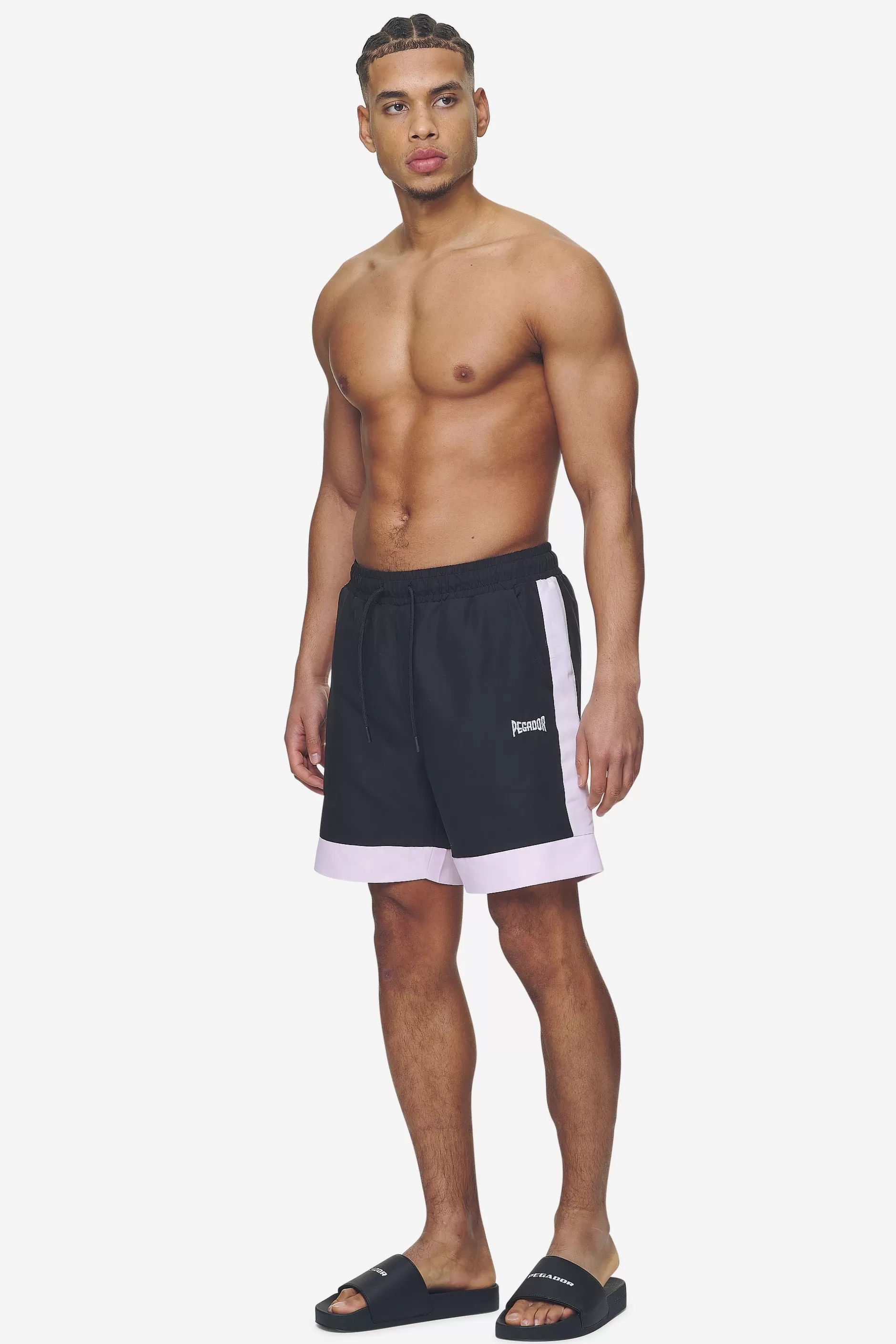 New Pegador Vicente Swim Shorts Black Bubblegum