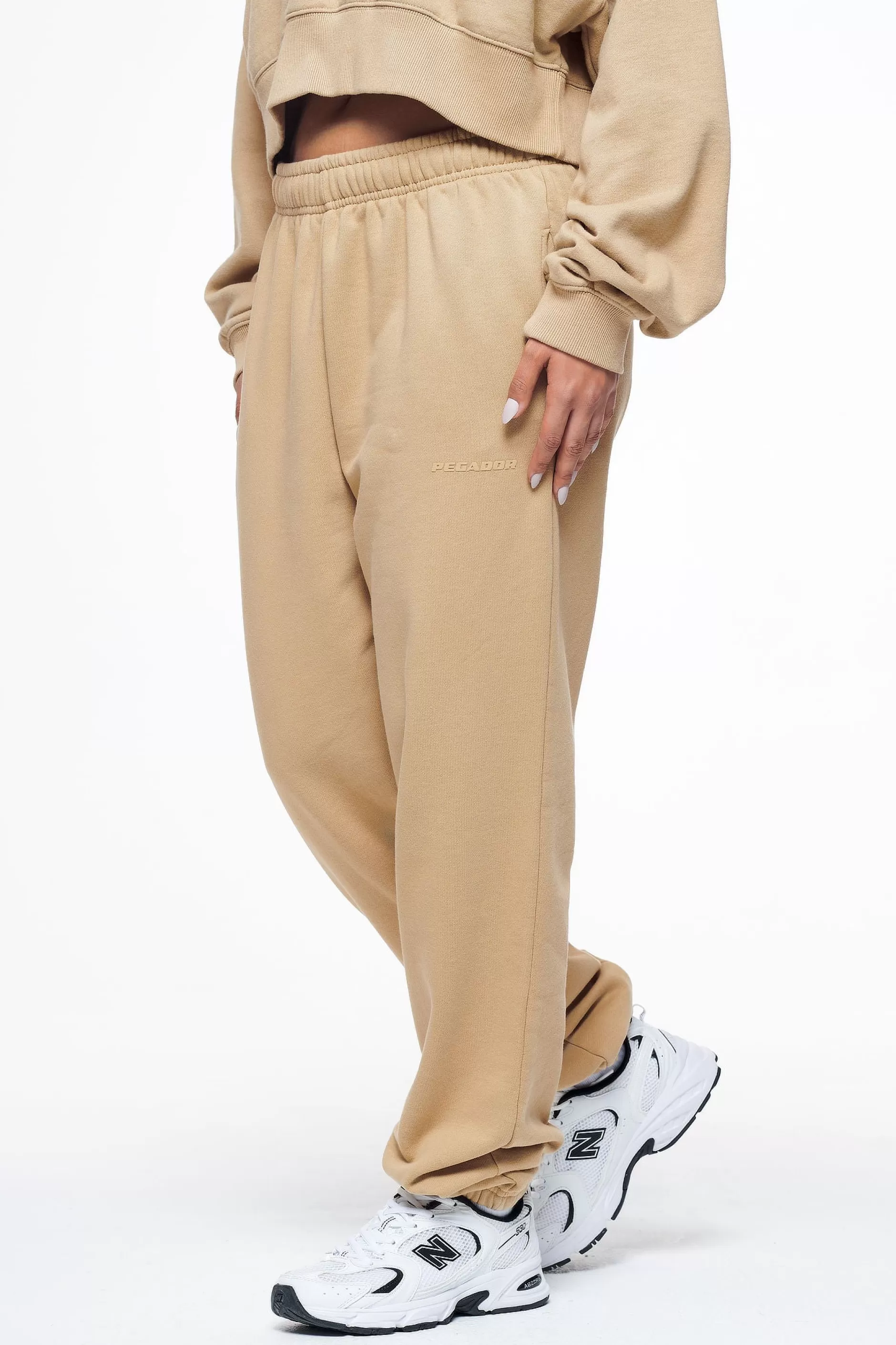 Cheap Pegador Villa High Waisted Sweat Pants Vintage Washed Espresso Gum