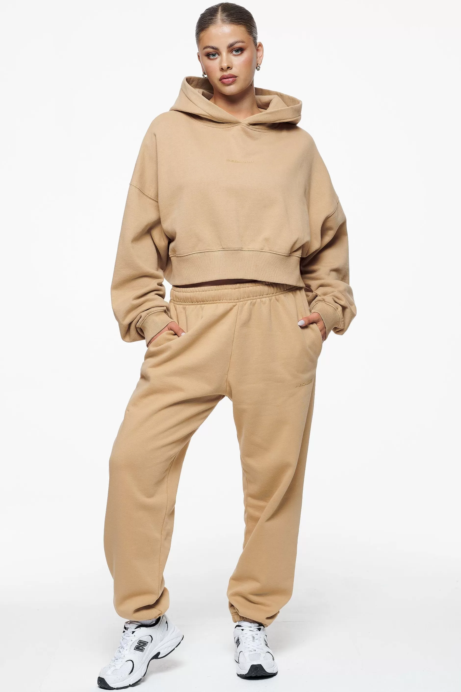 Cheap Pegador Villa High Waisted Sweat Pants Vintage Washed Espresso Gum