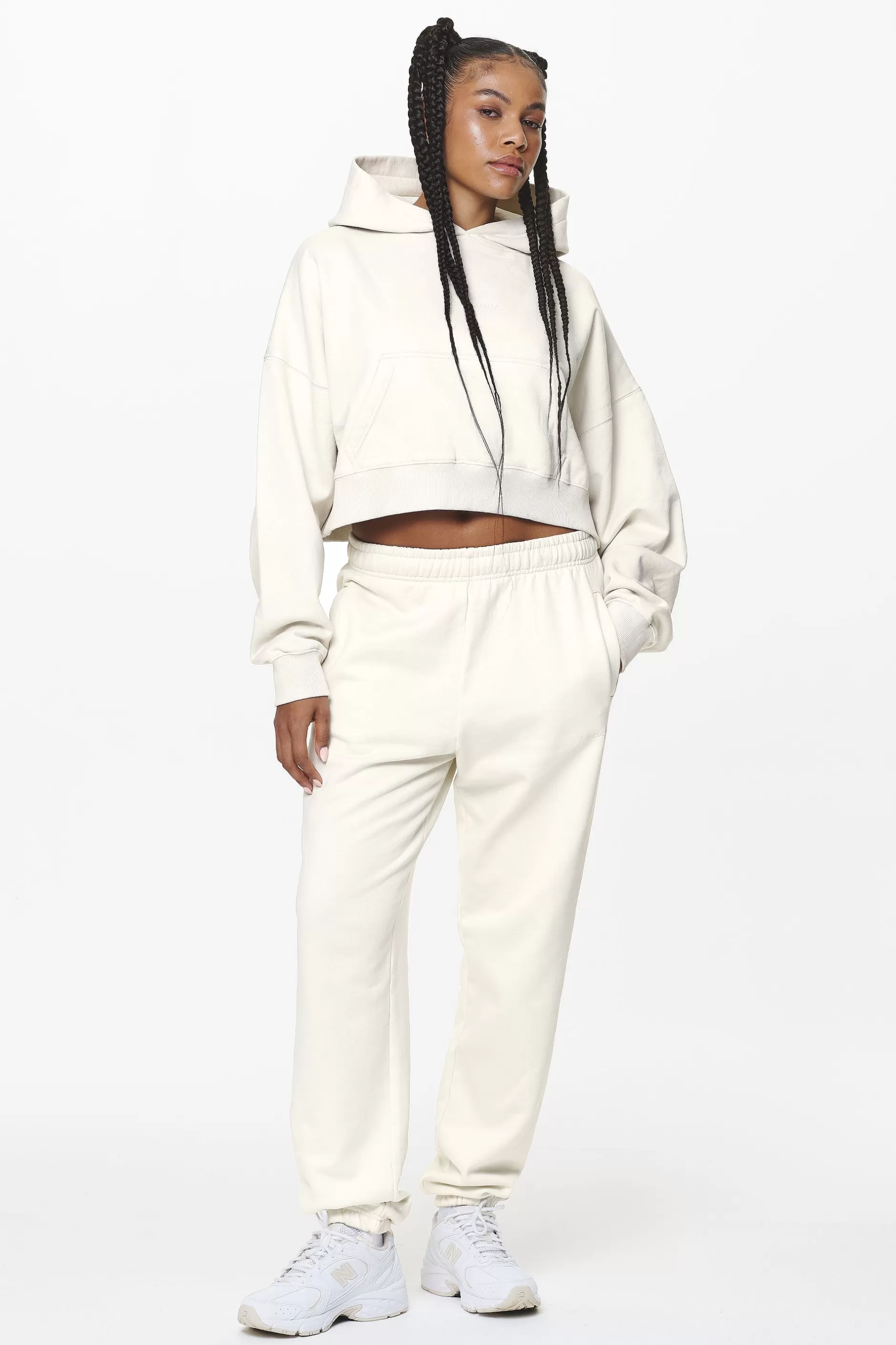 Best Pegador Villa High Waisted Sweat Pants Washed Salty Cream Gum