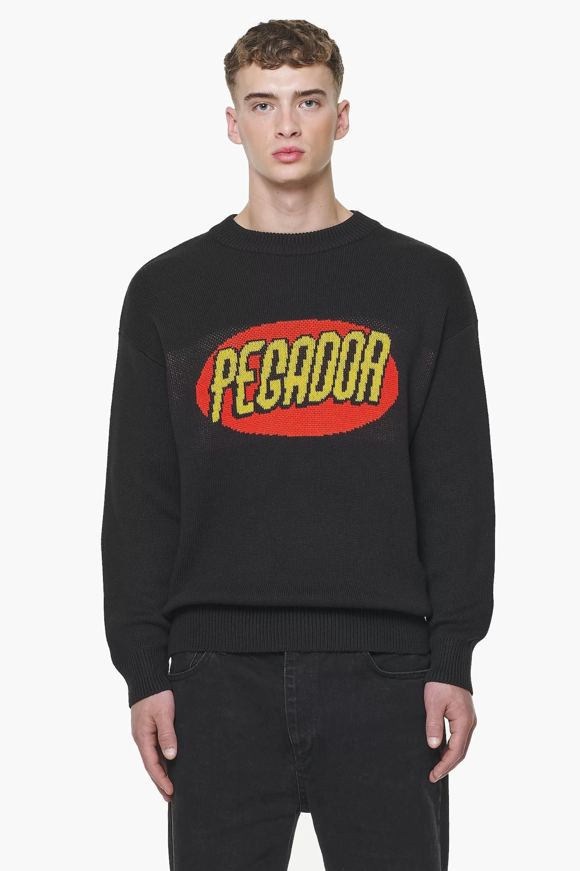 Shop Pegador Winser Knit Sweater Onyx Black