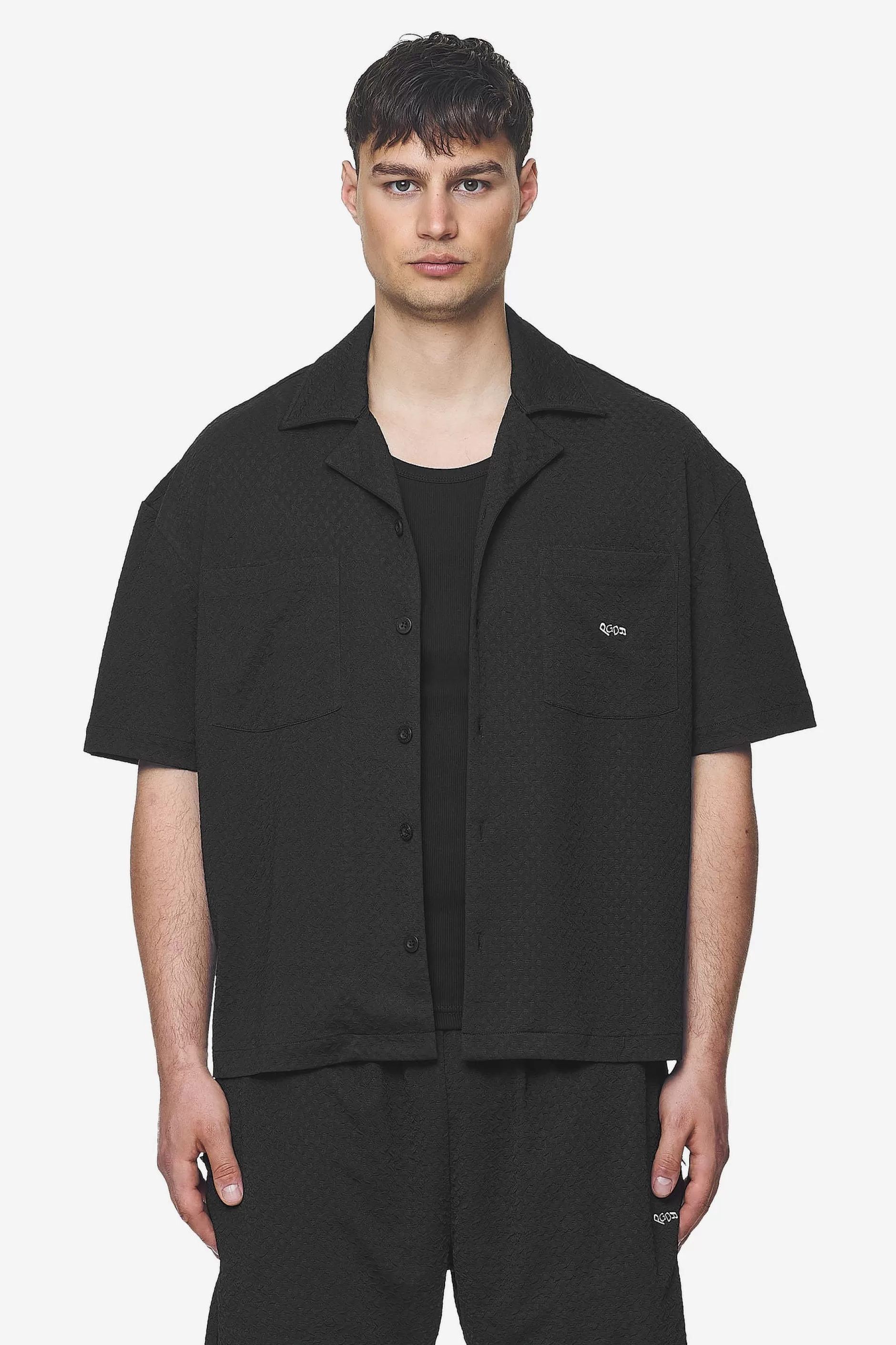 Shop Pegador Wyton Structured Summer Shirt Black