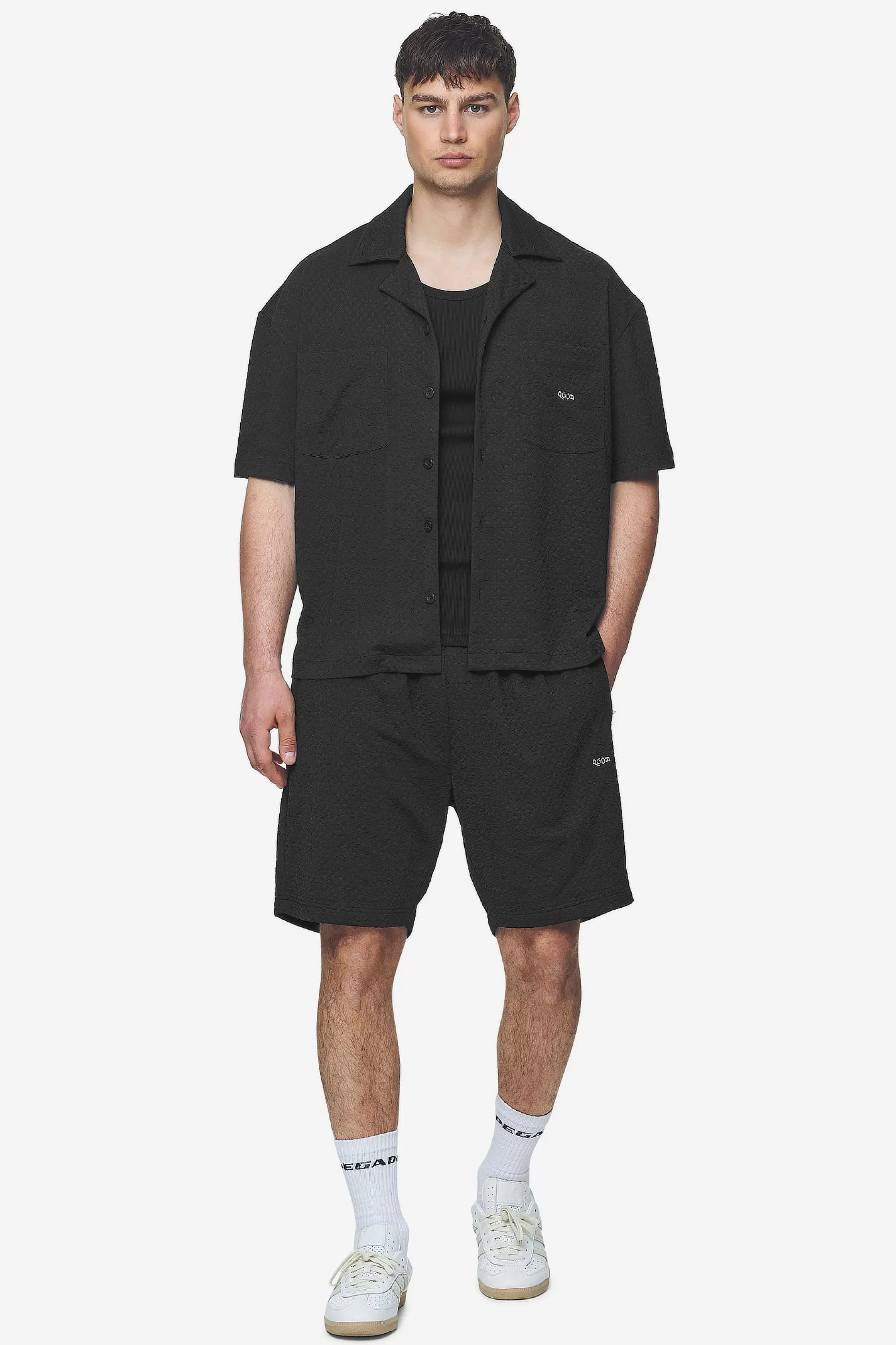 Shop Pegador Wyton Structured Summer Shirt Black