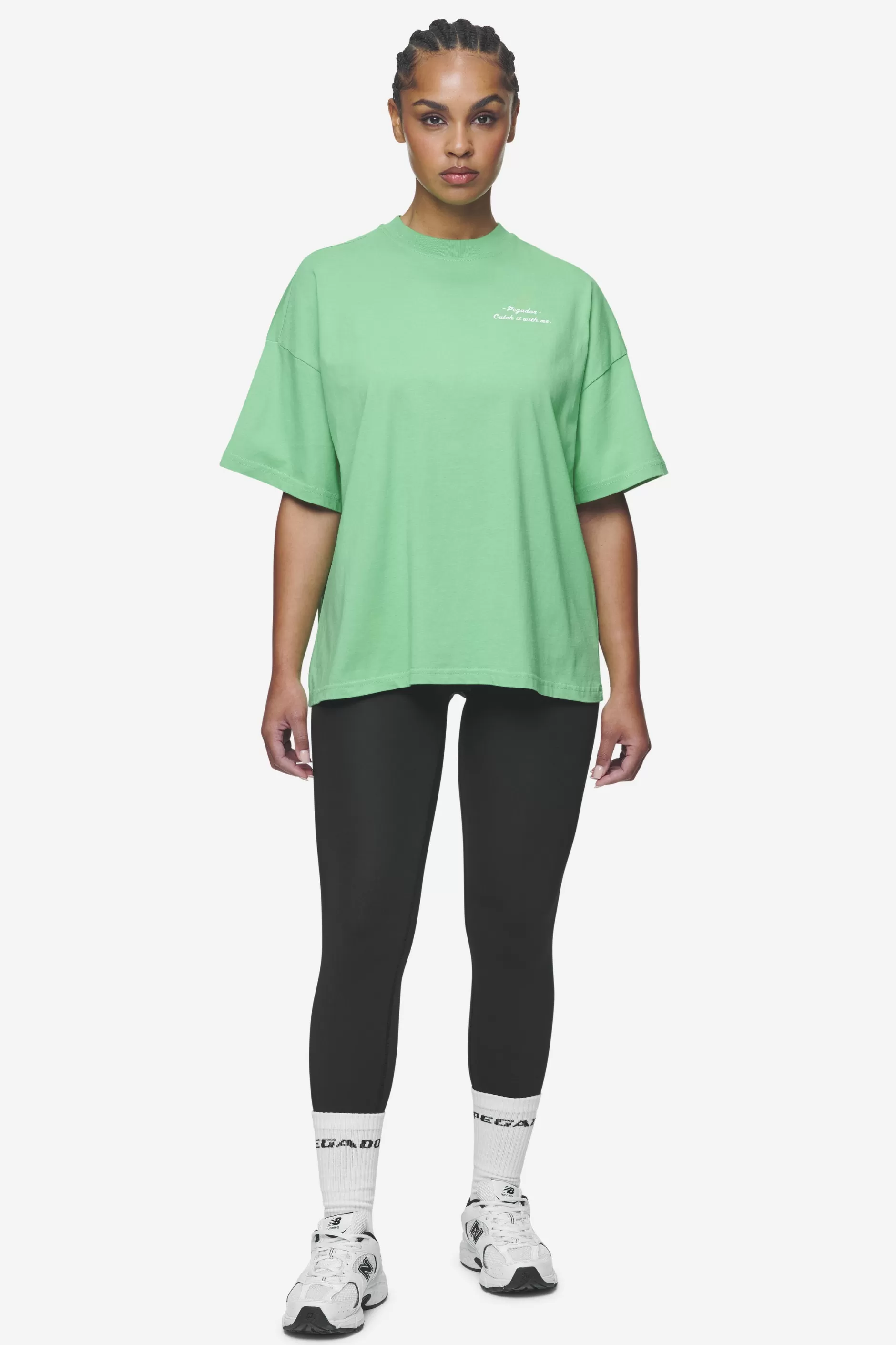 New Pegador Yebra Heavy Oversized Tee Washed peppermint green